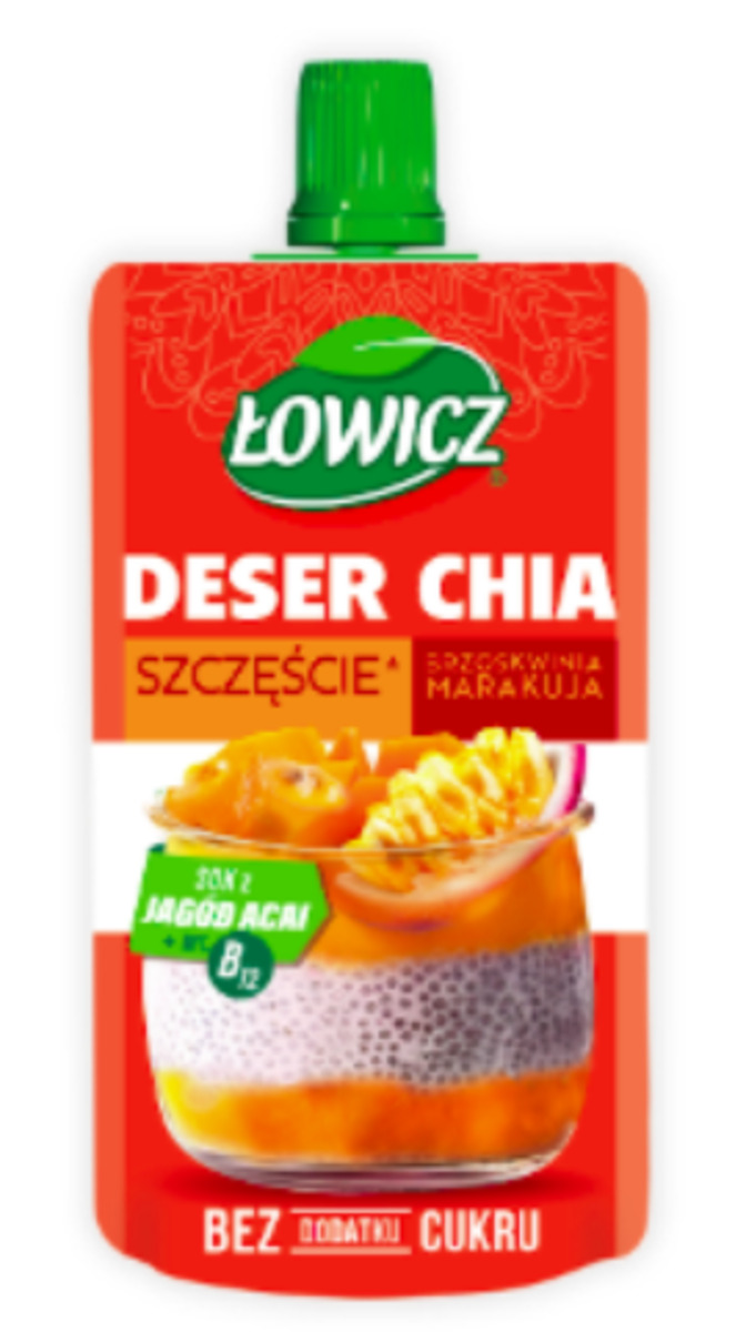 Łowicz Deser Chia Szczęście Brzoskwinia Marakuja 120G