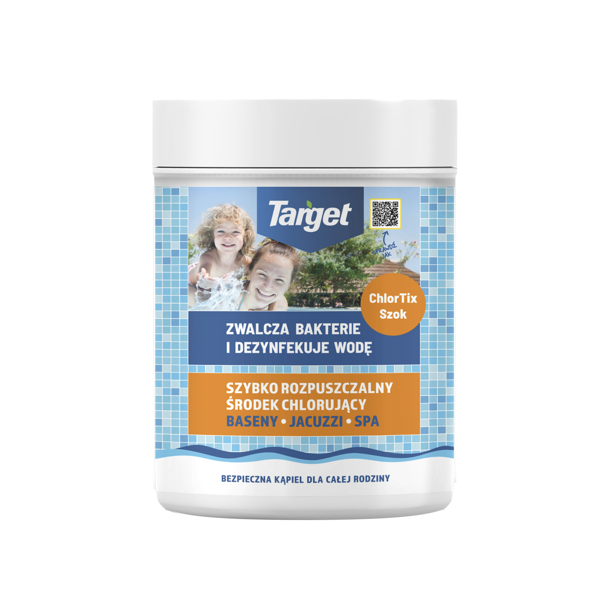 Środek Zwalczający Bakterie I Dezynfekujący Wodę Basenową Chlortix Szok 0,4 Kg Target