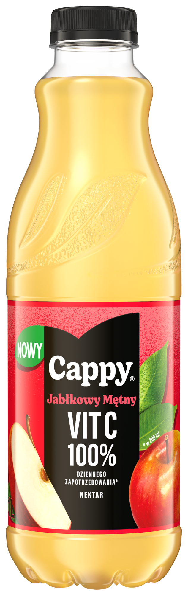 Cappy Nektar Jabłkowy Mętny 1L - Kaucja