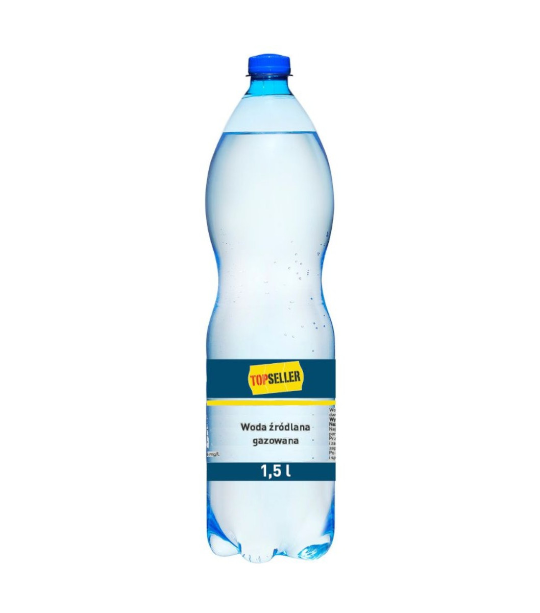 Topseller Woda Źródlana Gazowana 1,5 L- Kaucja