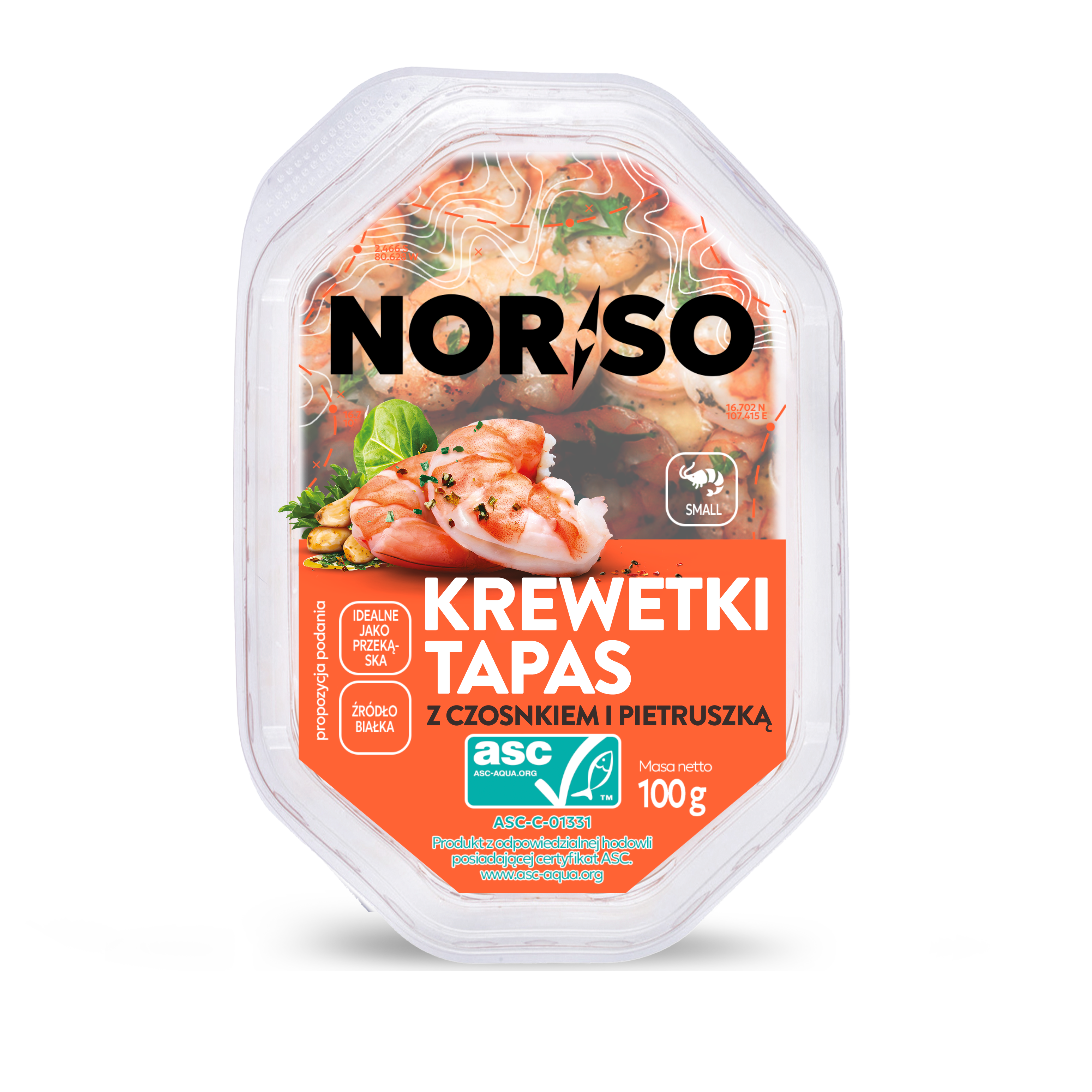 Norso Krewetki Tapas Z Czosnkiem I Pietruszką 100G