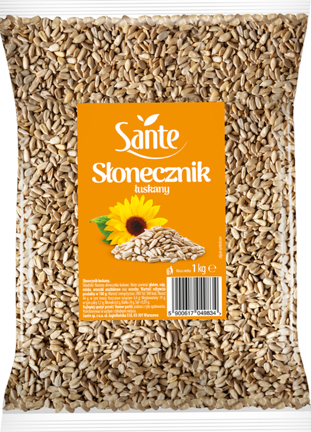 Sante Słonecznik Łuskany 1Kg