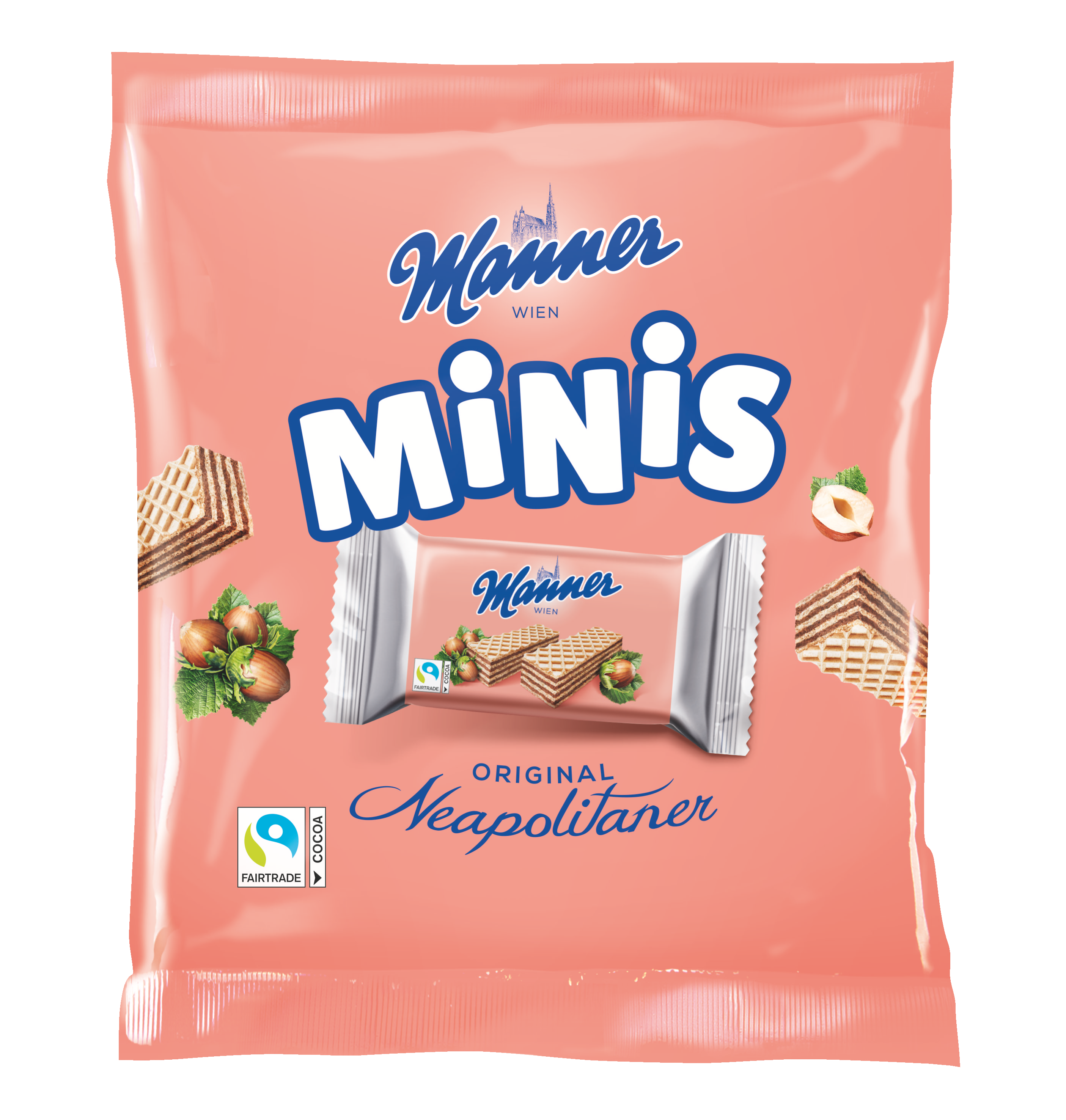 Manner Wafle Minis Z Orzechami 10X15G
