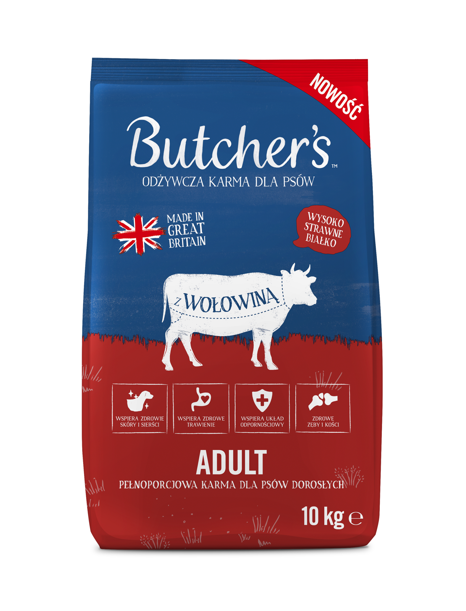 Butcher'S Adult, Sucha Karma Dla Psów Dorosłych, Z Wołowiną 10Kg