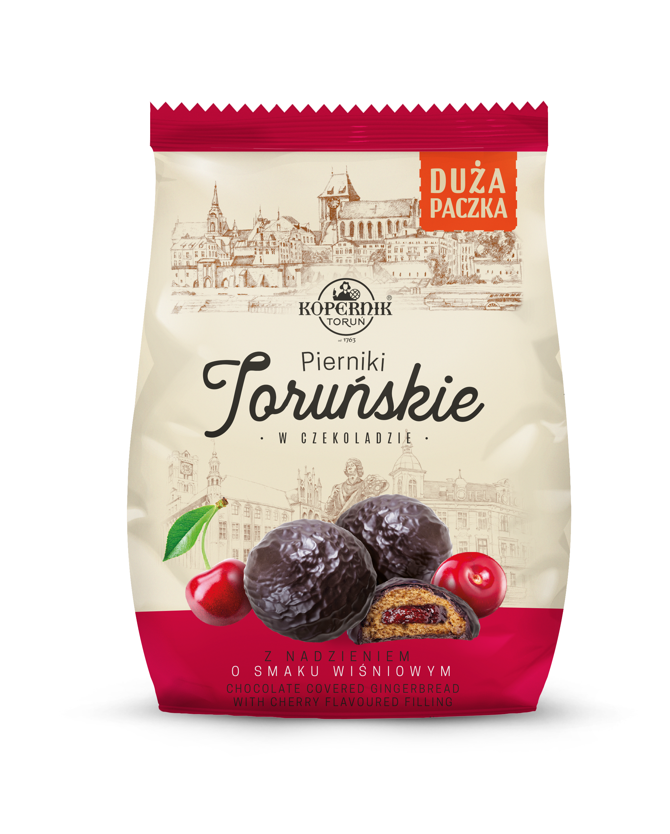 Kopernik Toruńskie Pierniki W Czekoladzie Z Nadzieniem O Smaku Wiśniowym 300G