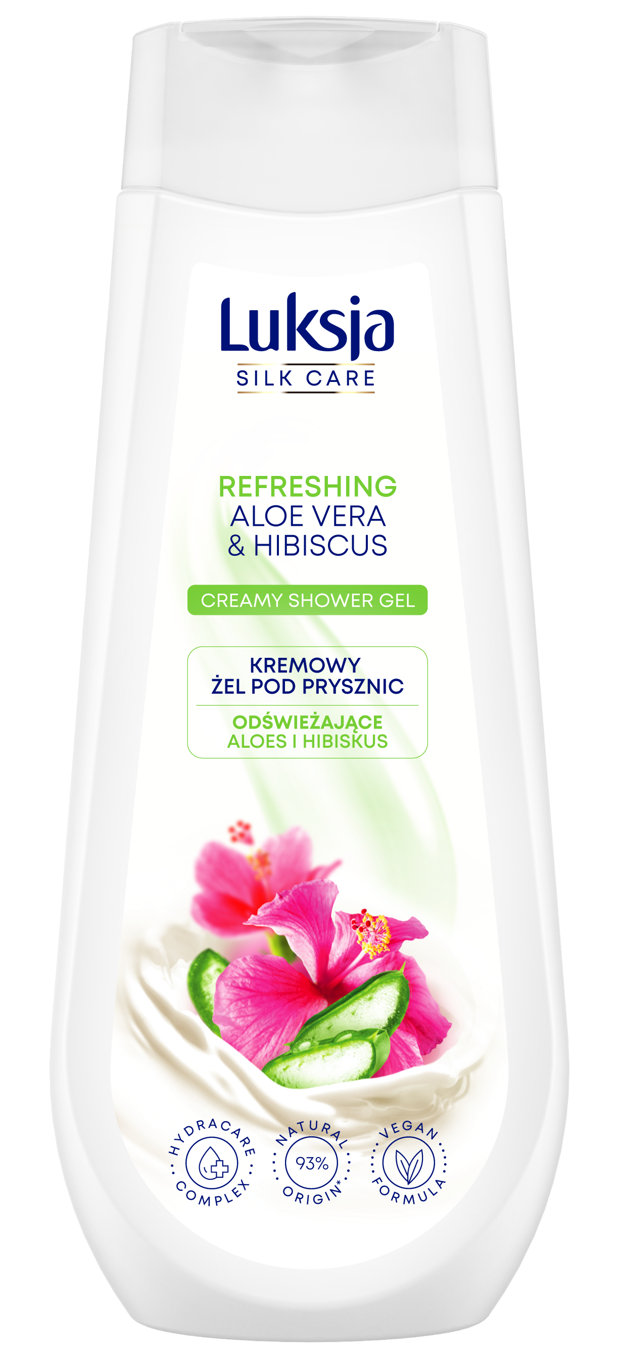 Luksja Silk Care Kremowy Żel Pod Prysznic Aloes I Hibiskus 500 Ml