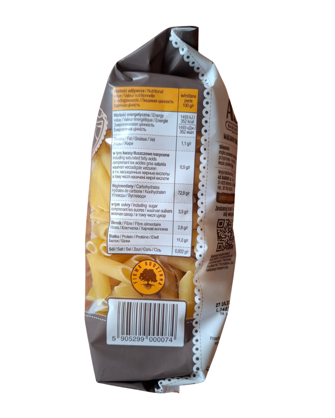 As Babuni Makaron Rurki 400 G