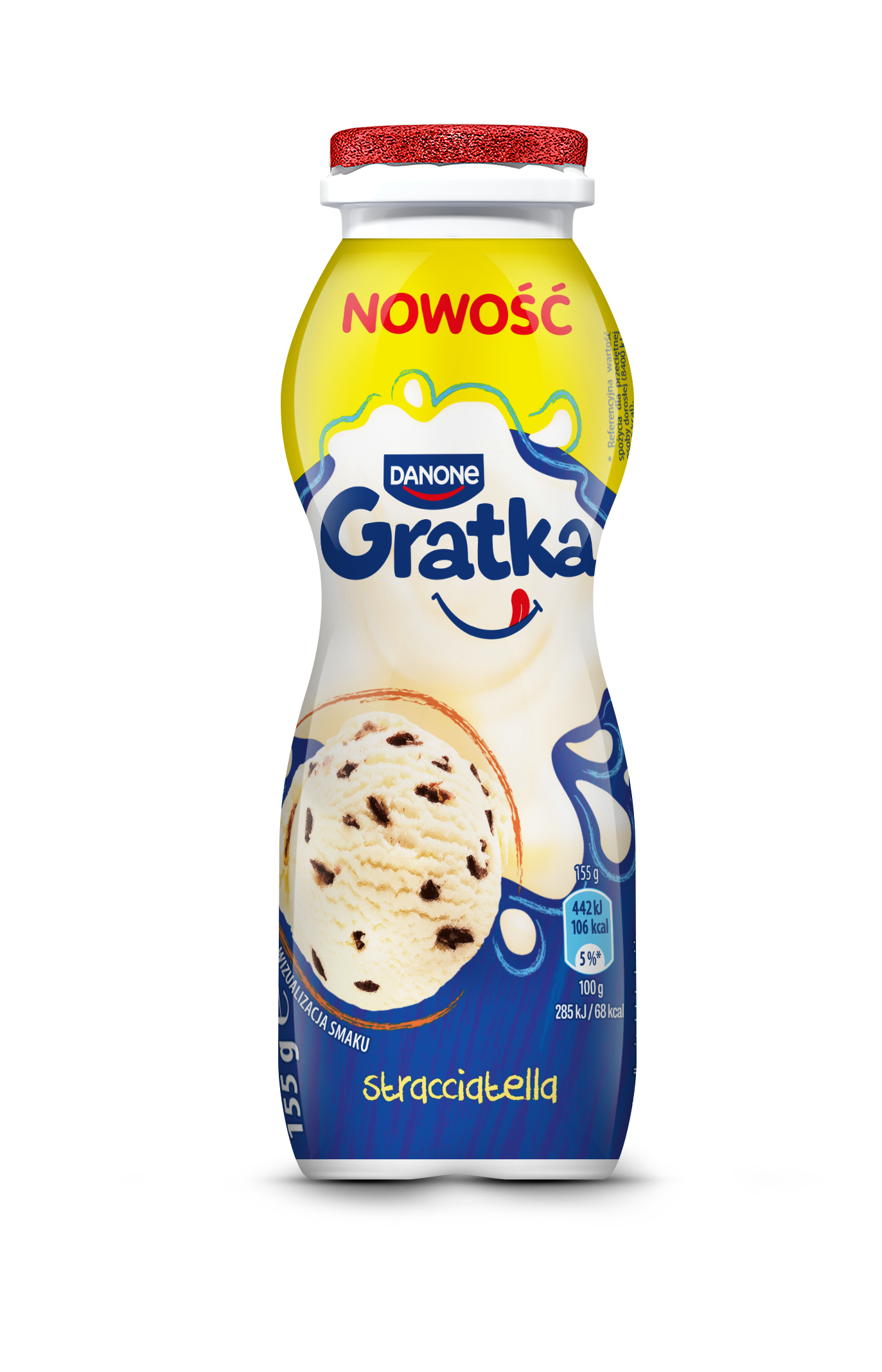 Danone Gratka Jogurt Do Picia O Smaku Stracciatella 155 G