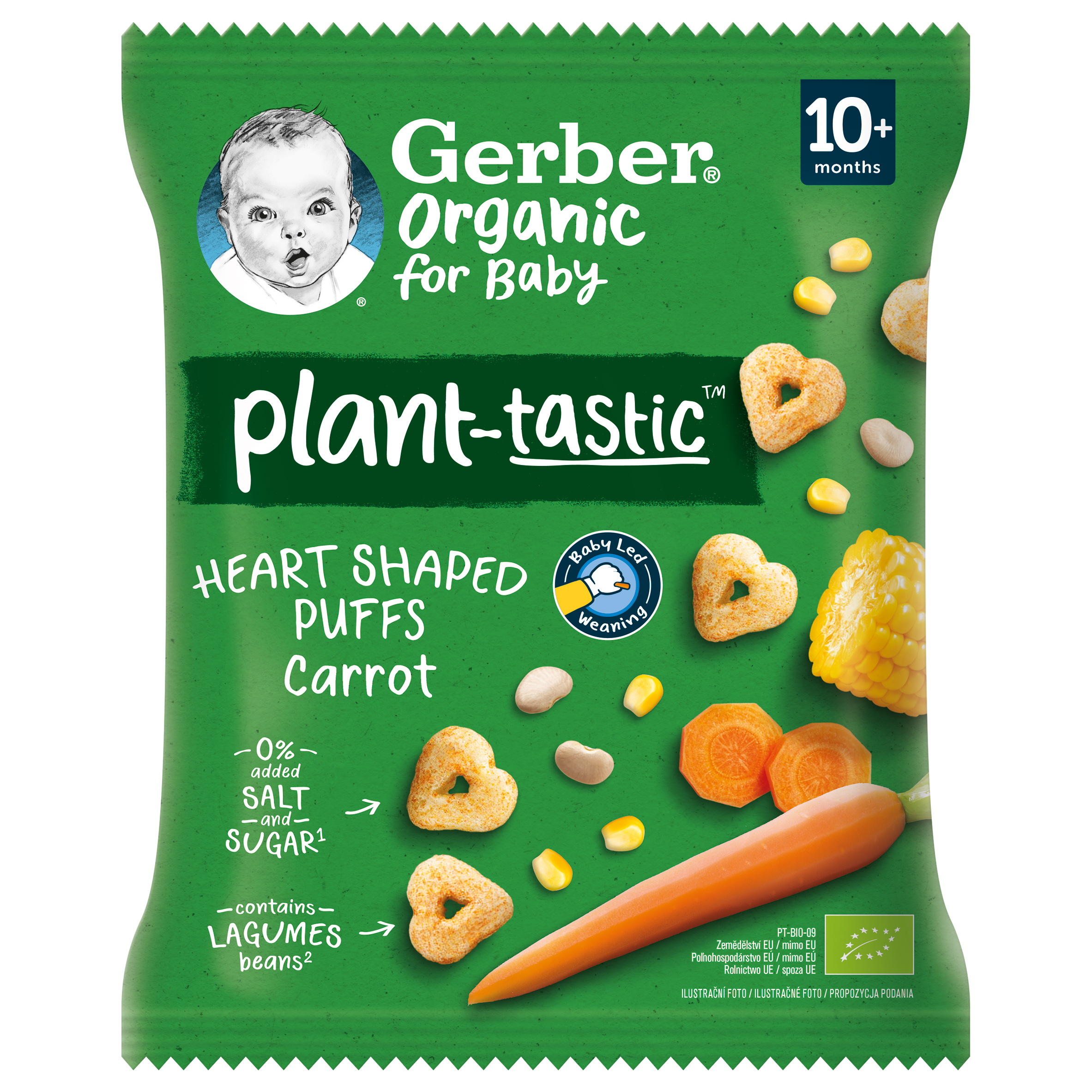 Gerber Chrupki Organic Serduszka Marchewka 28G