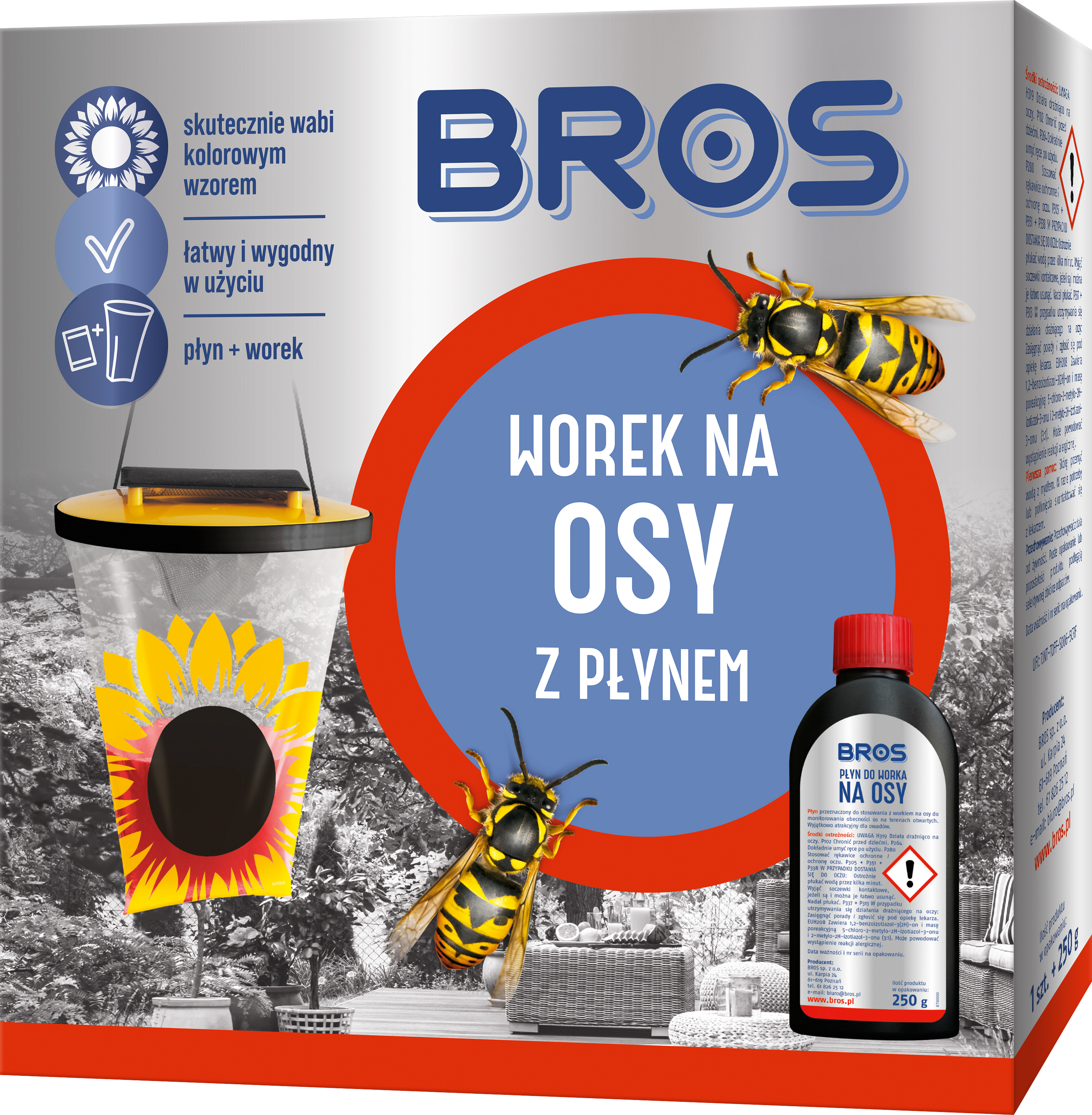 Bros - Worek Na Osy Z Płynem 1Szt. + 250G