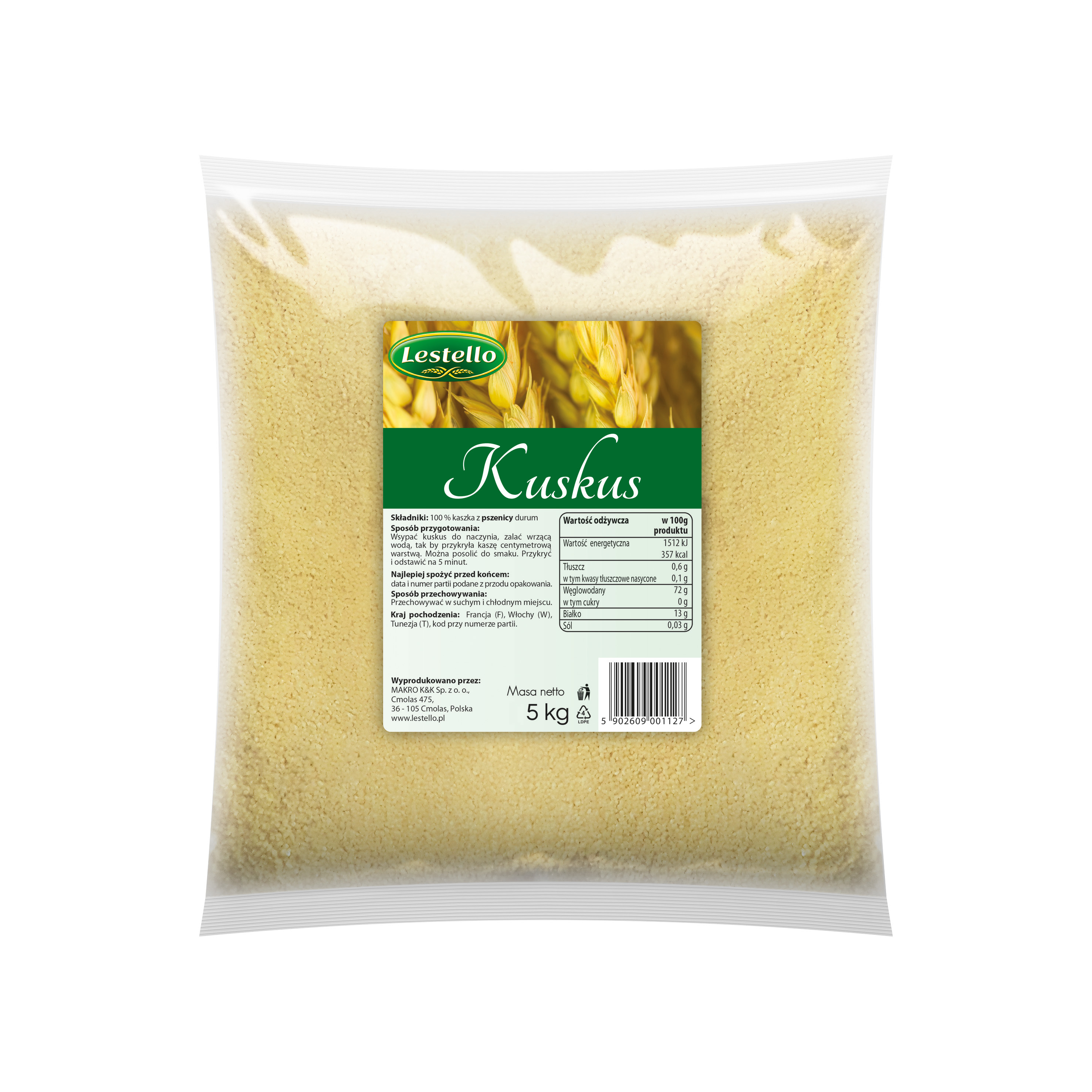Lestello Kasza Kuskus 5 Kg