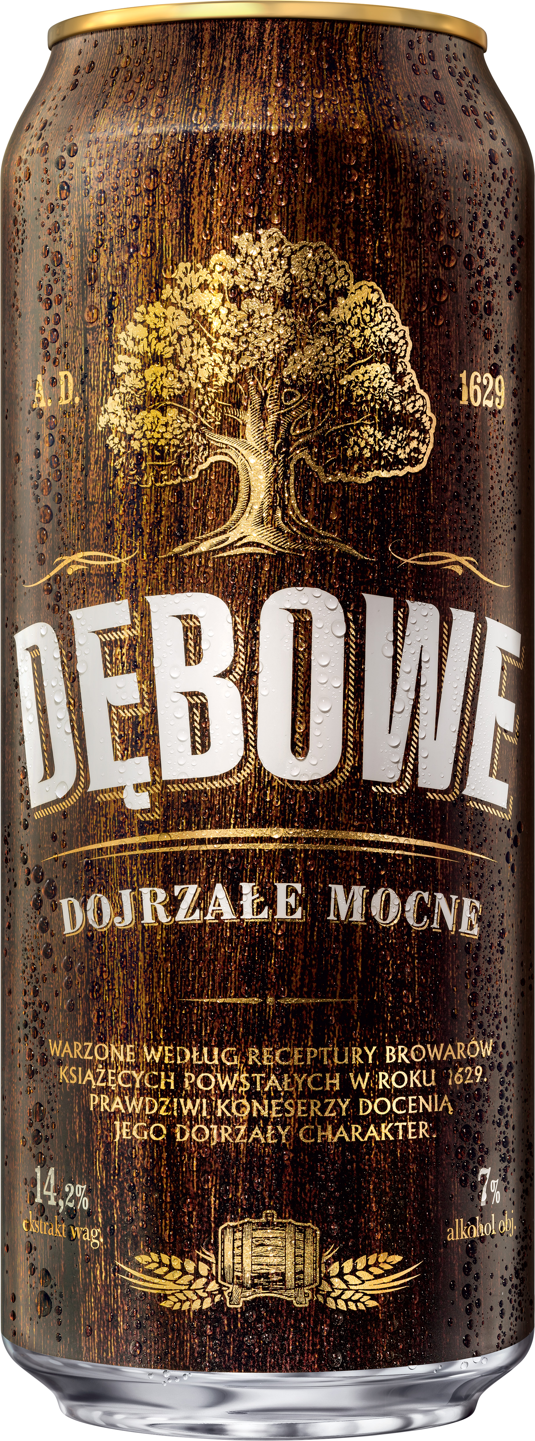 Piwo Dębowe Dojrzałe Mocne Puszka 500Ml Kaucja