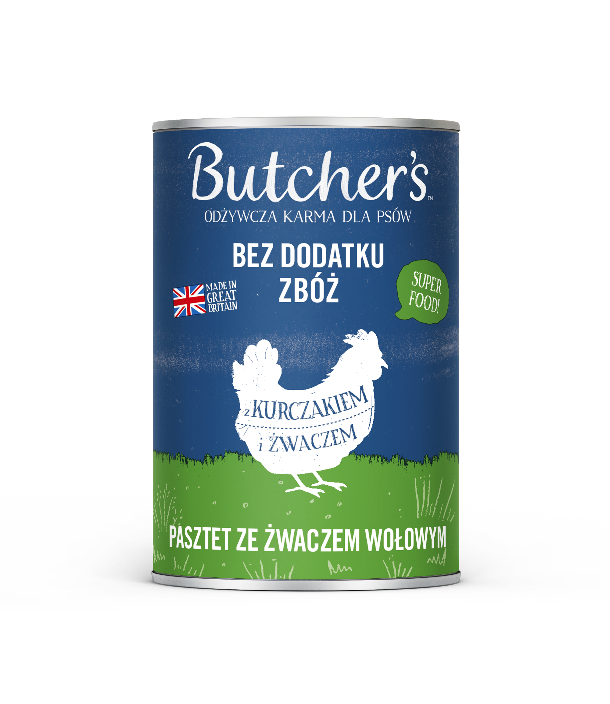 Butcher’S Original, Z Kurczakiem I Żwaczem Wołowym, Pasztet, Karma Dla Psa, 400G