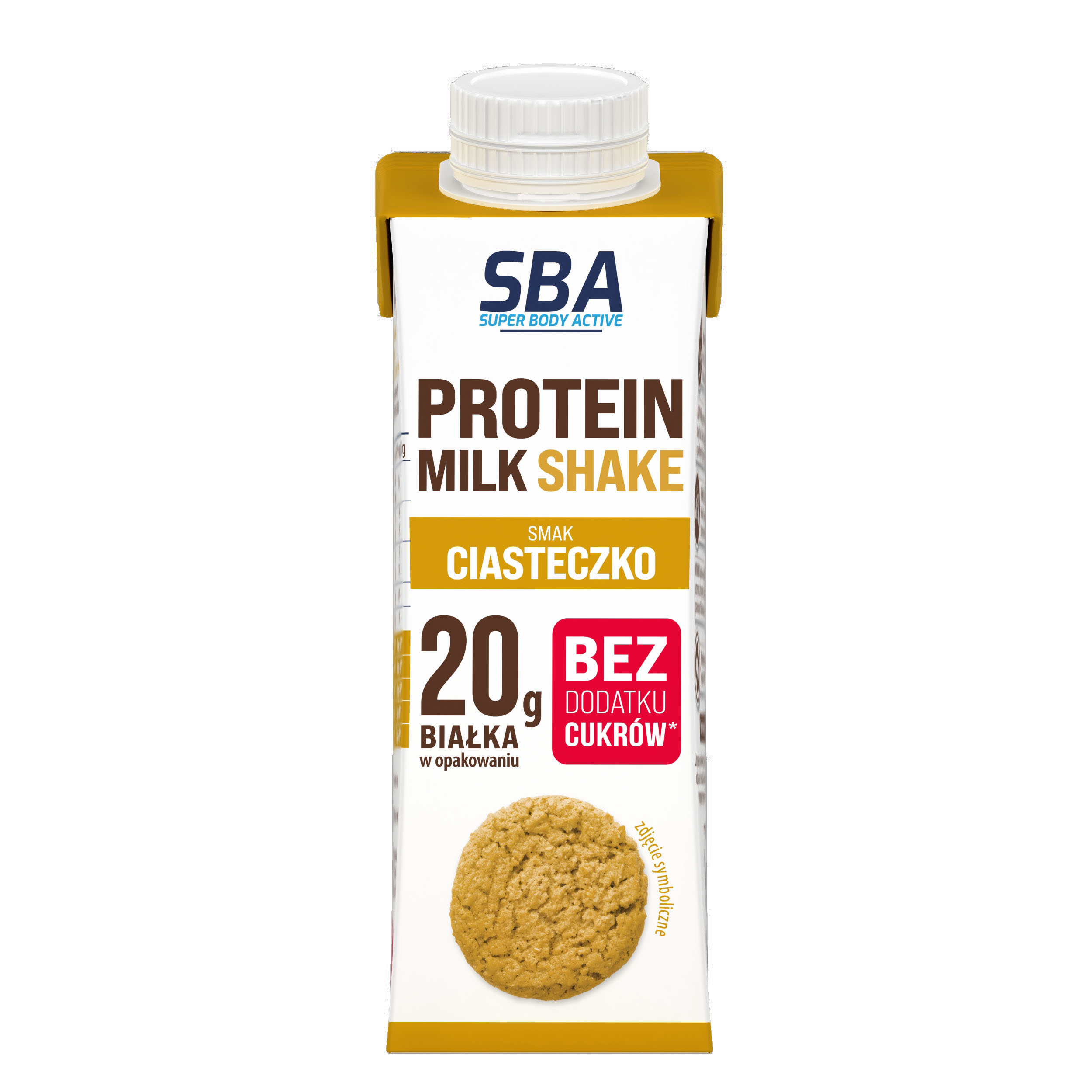 Mlekovita Napój Mleczny Proteinowy Smak Ciasteczko Sba 265G