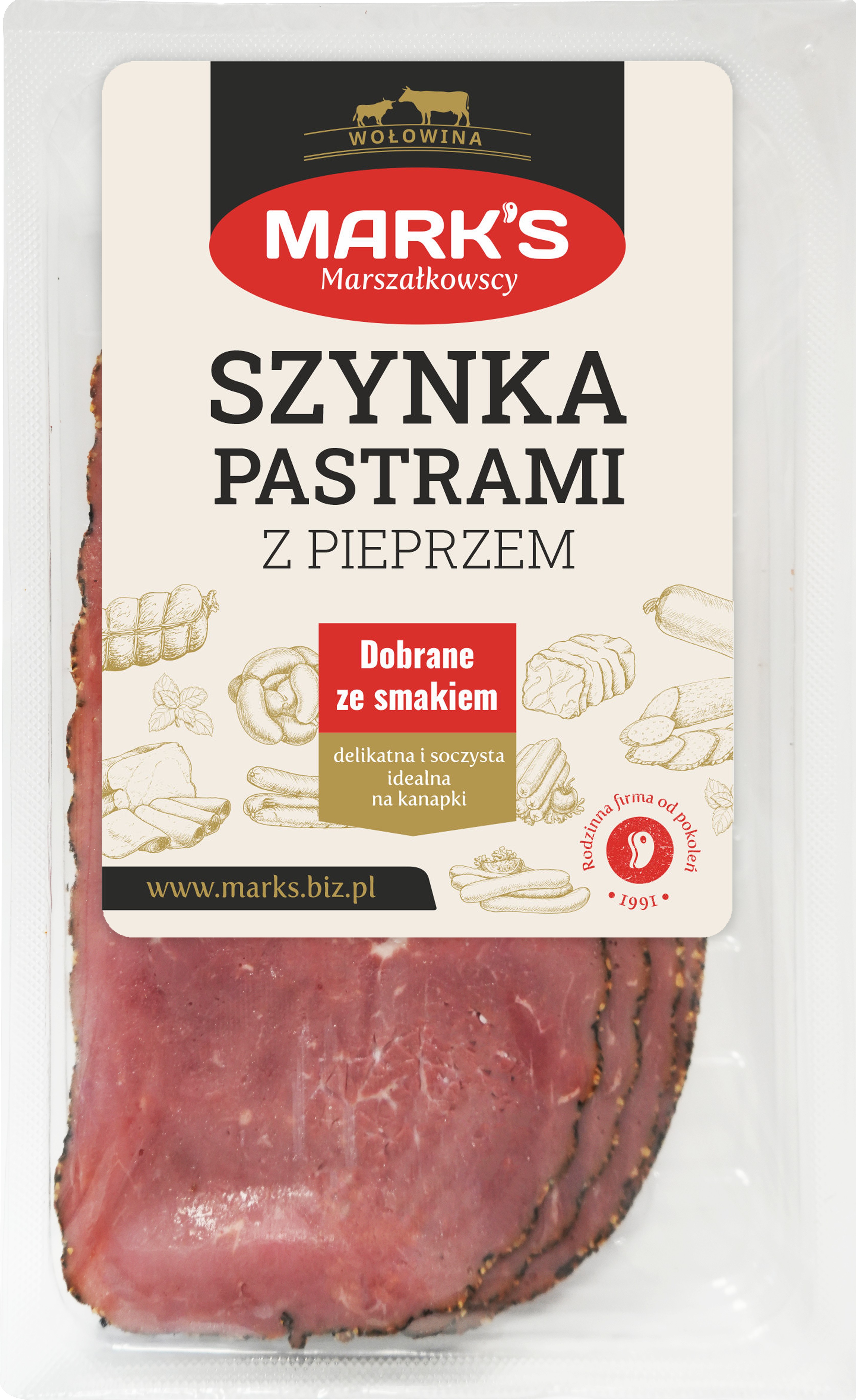 Mark'S Szynka Pastrami Z Pieprzem Plastry 100 G