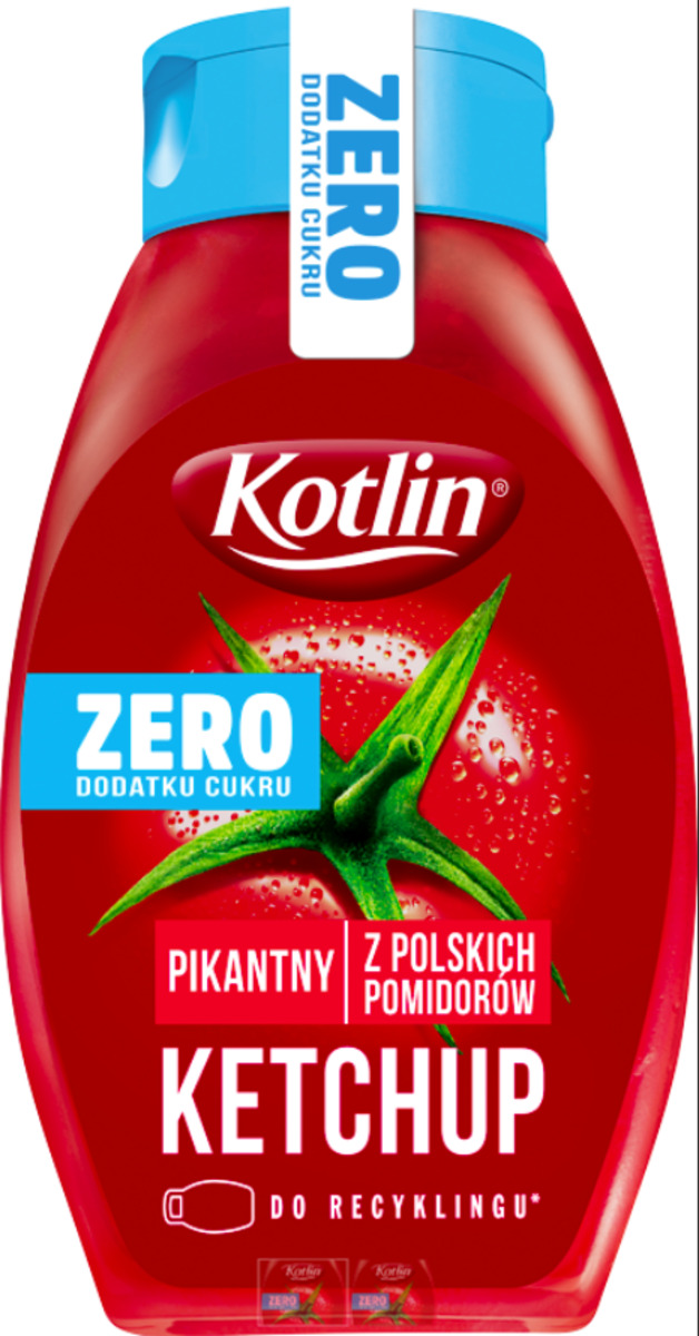 Kotlin Ketchup Pikantny Zero Dodatku Cukru 420 G