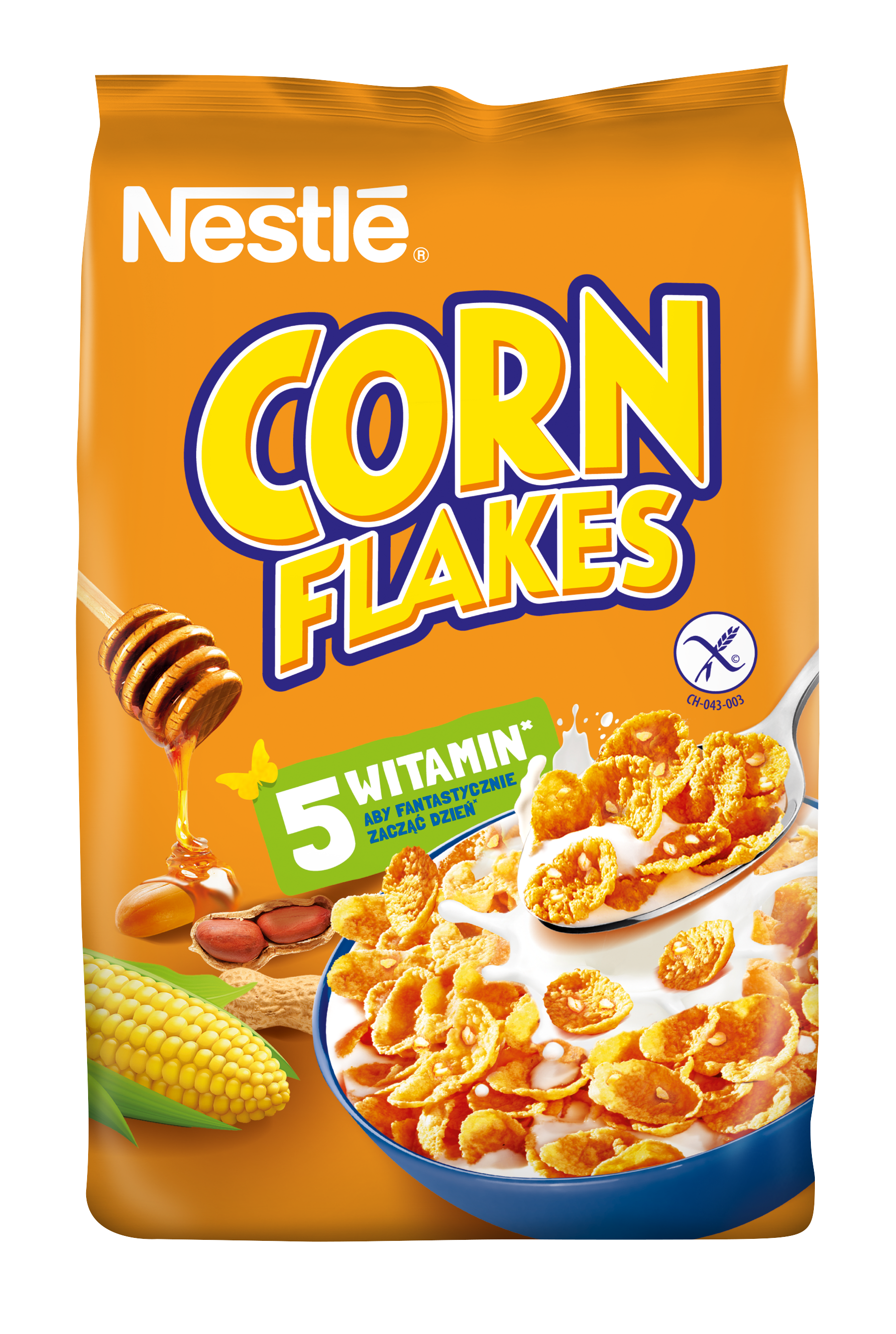 Nestle Corn Flakes Miód I Orzechy 400G