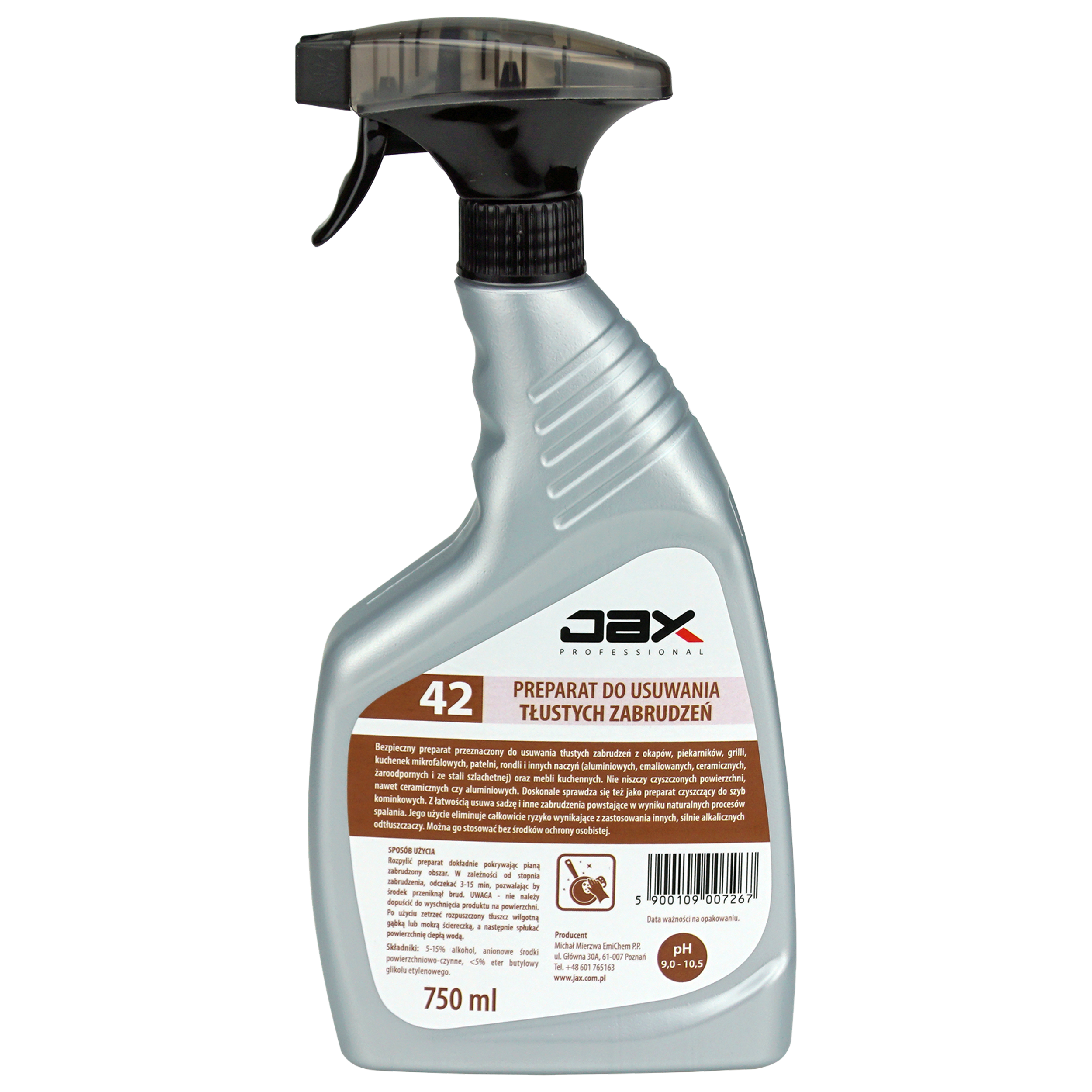 Jax Professional Preparat Do Usuwania Tłustych Zabrudzeń „42” 750 Ml