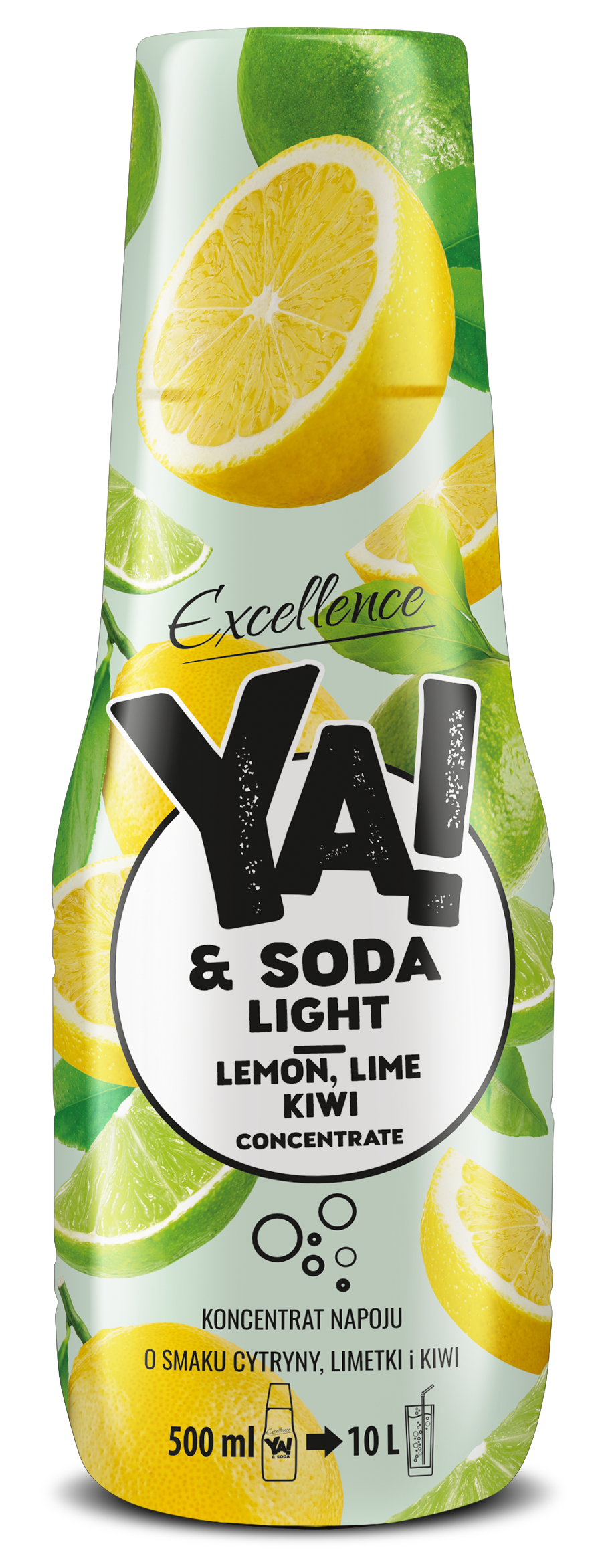 Ya!&Soda Koncentrat Napoju Lemon, Lime, Kiwi Light 500 Ml