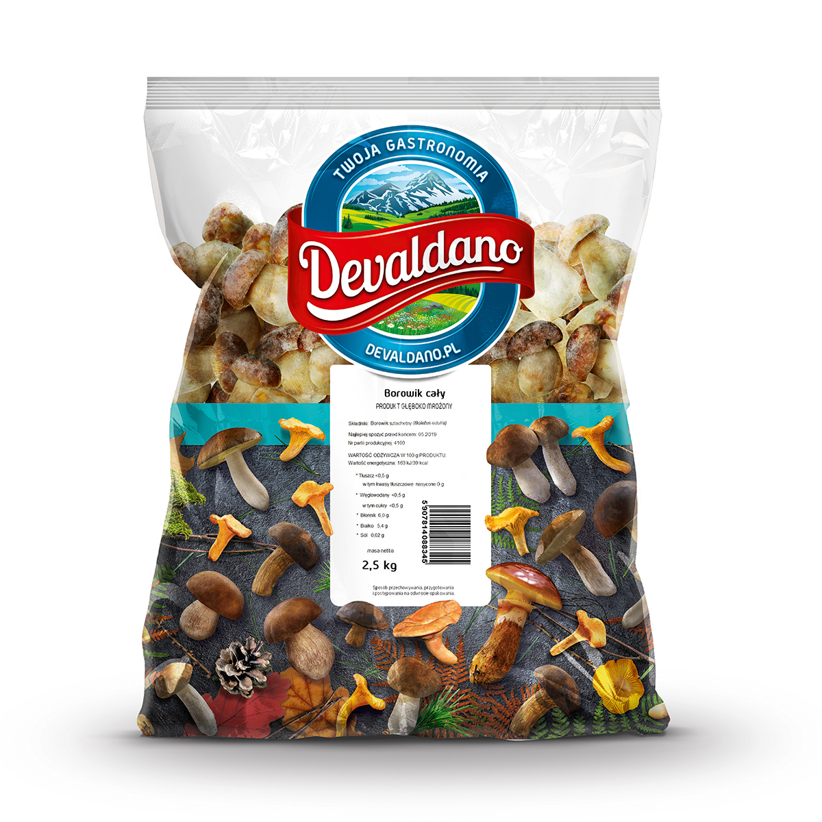 Borowik Mrożony Devaldano Cały 2,5 Kg