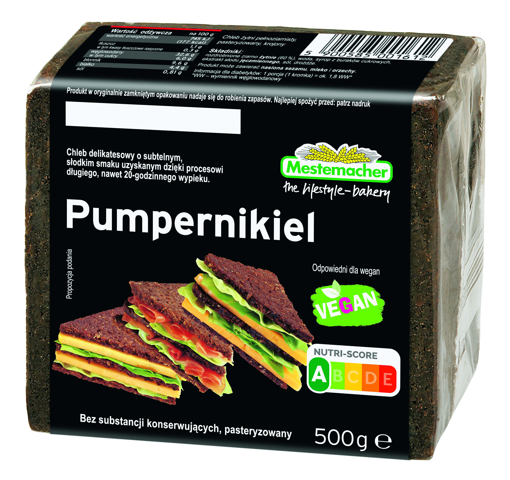 Pumpernikiel Mestemacher 500 G