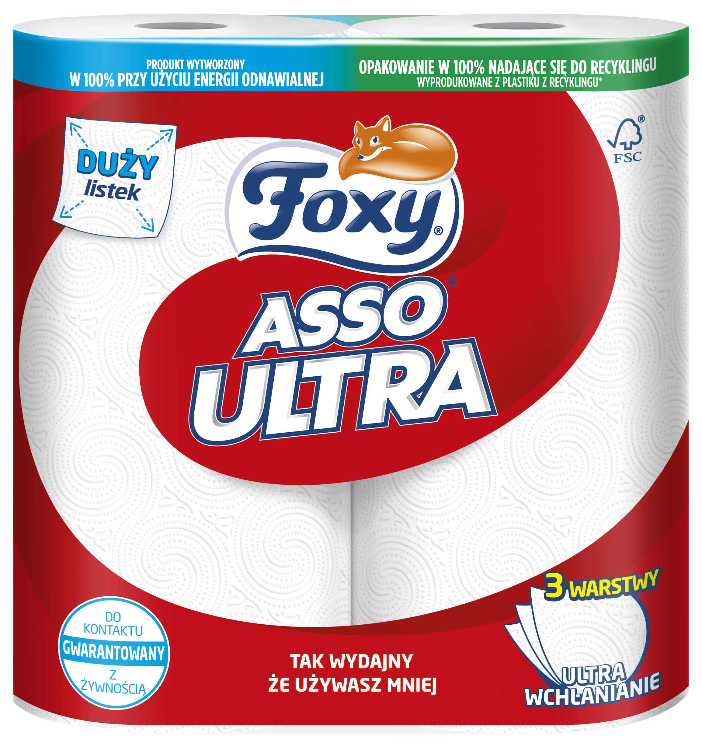 Ręcznik Kuchenny Foxy Asso Ultra Big 2 Rolki