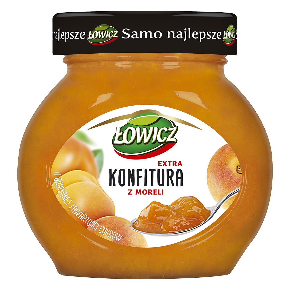 Łowicz Konfitura Extra Z Moreli Obniżonej Zawartości Cukrów 240 G
