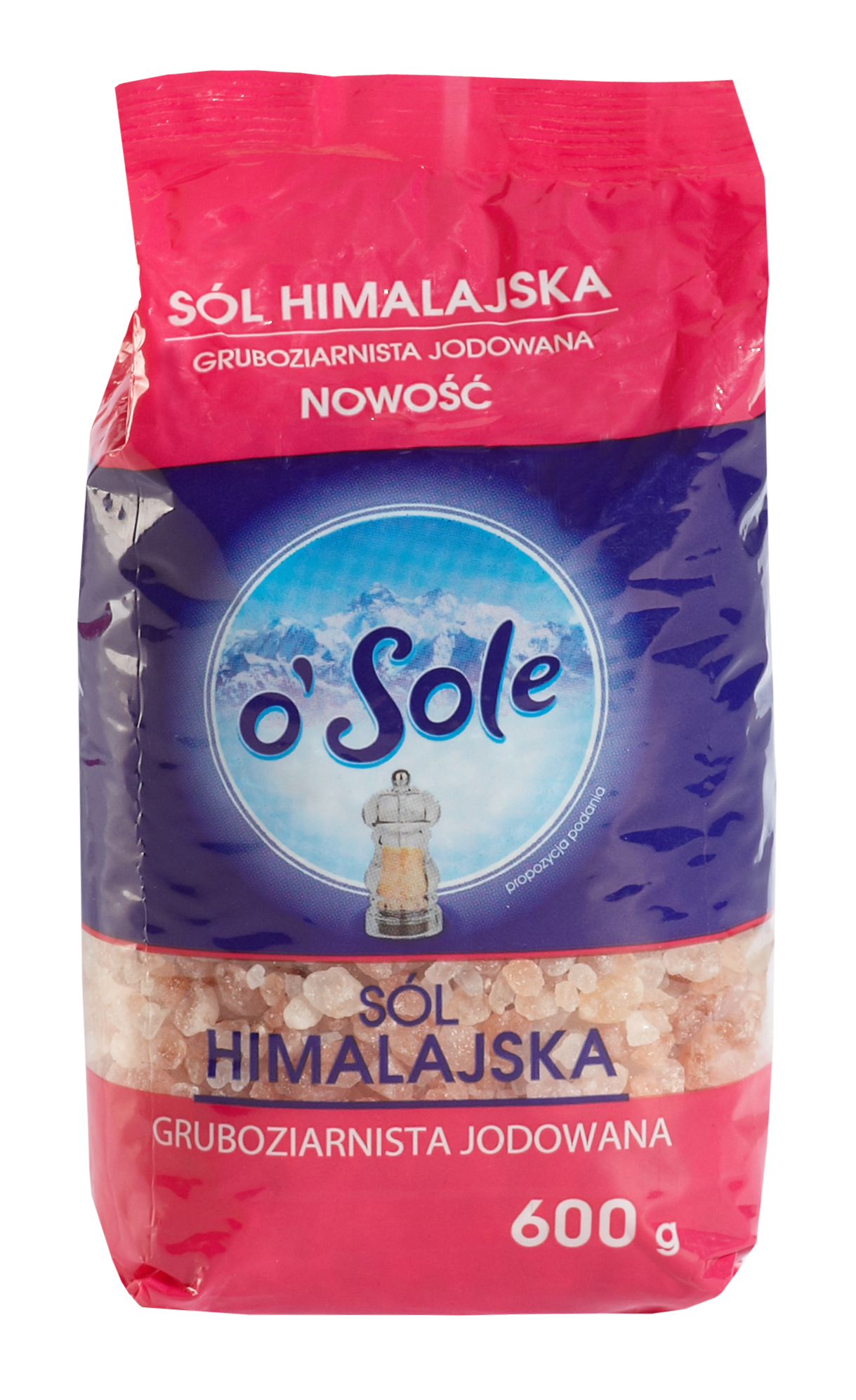 Sól Himalajska Gruboziarnista Jodowana 600 G O’Sole