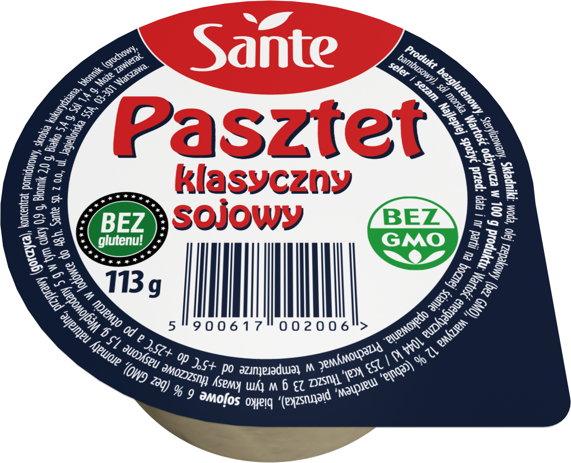 Pasztet Sojowy Klasyczny 113G Sante