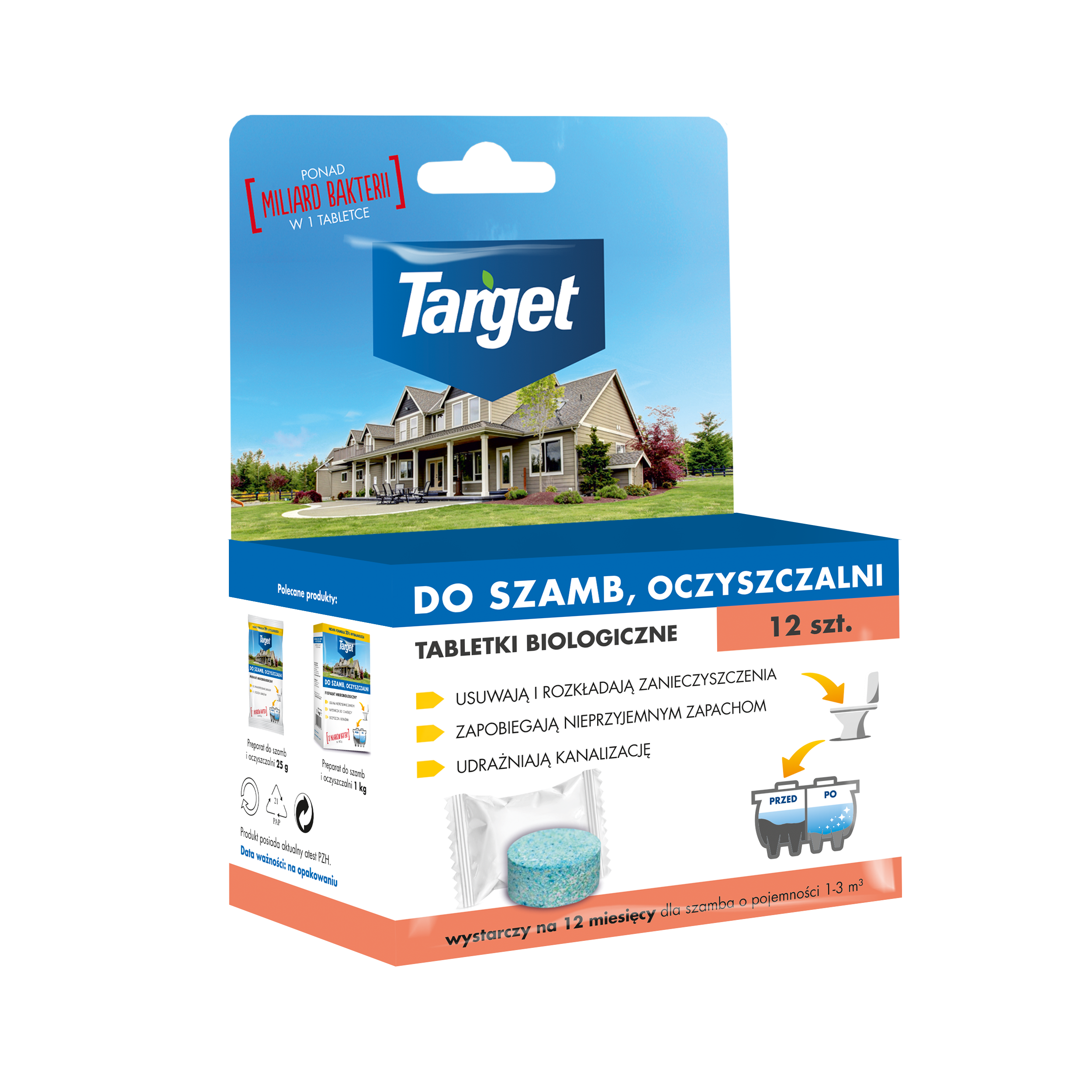 Tabletki Biologiczne Target Do Szamb I Oczyszczalni 12 Szt