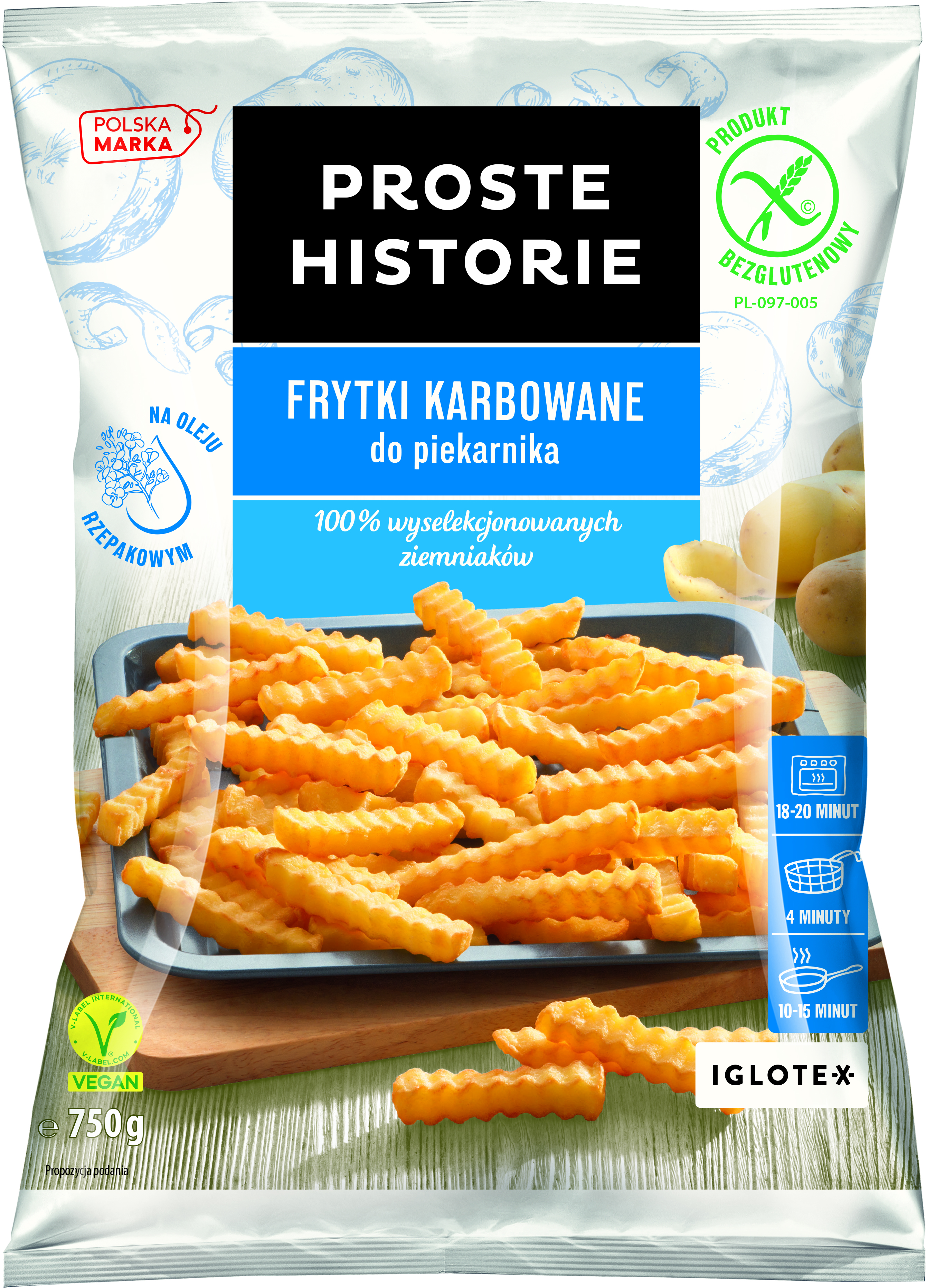 Proste Historie Frytki Karbowane Do Piekarnika 750G