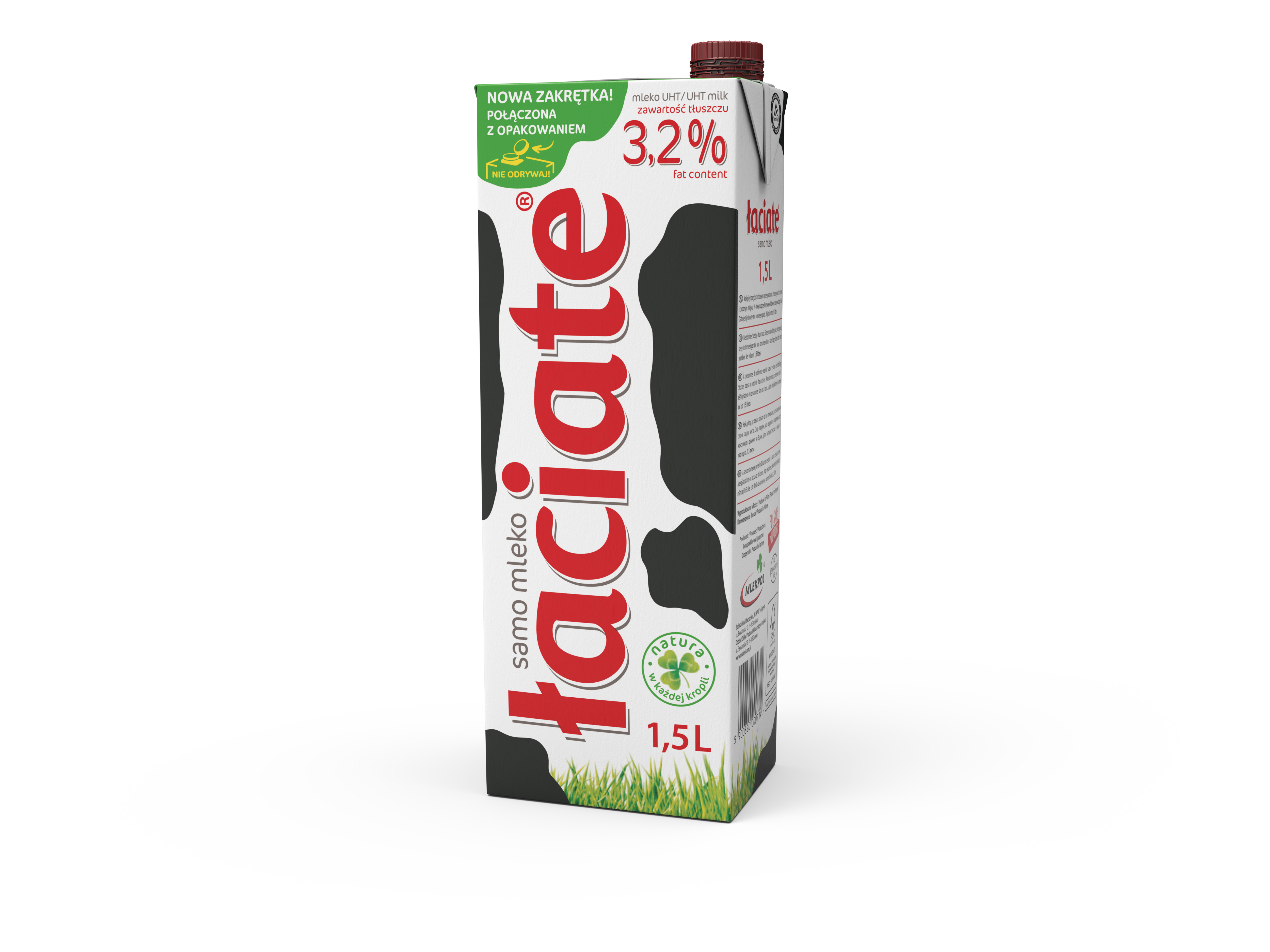 Mleko Uht Łaciate 3,2%, 1,5L