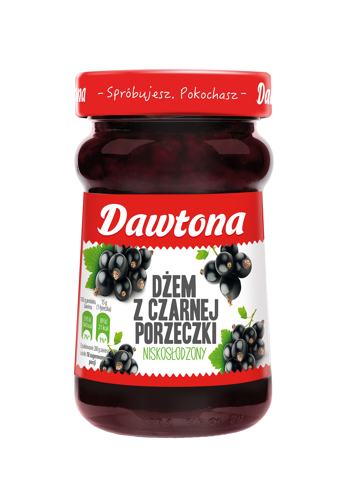 Dżem Z Czarnej Porzeczki Niskosłodzony 280G Dawtona