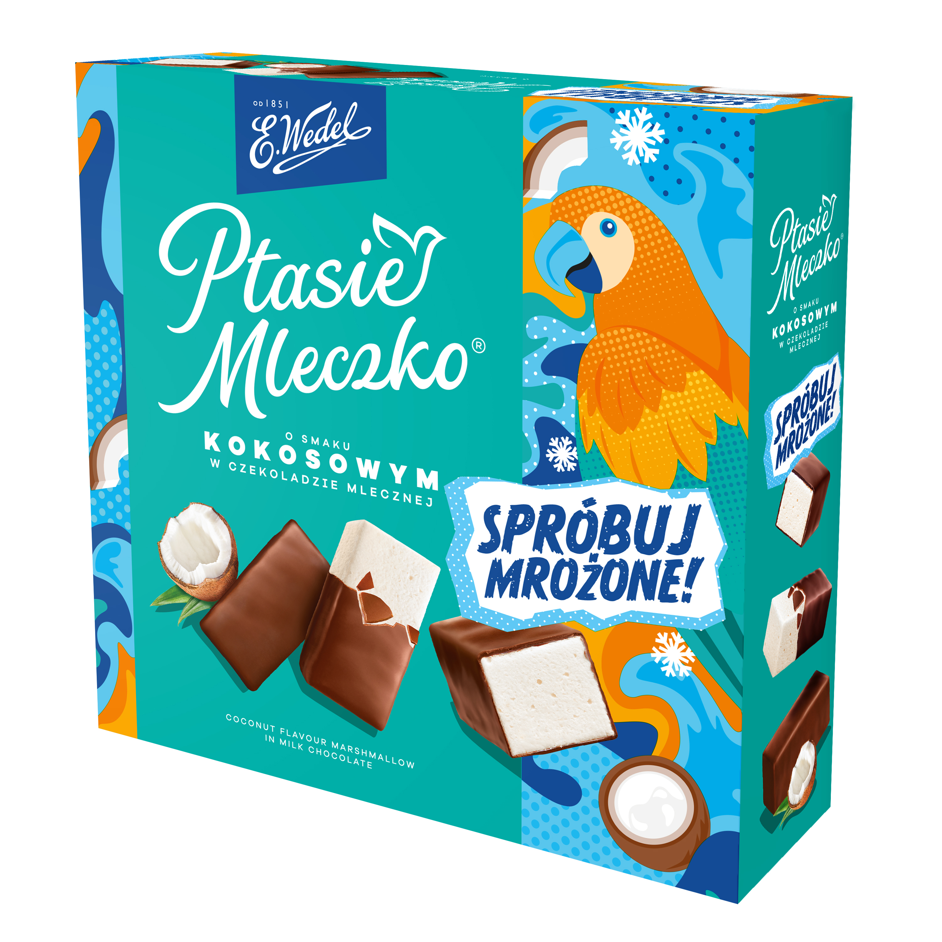 E.Wedel Ptasie Mleczko O Smaku Kokosowym W Czekoladzie Deserowej 340G