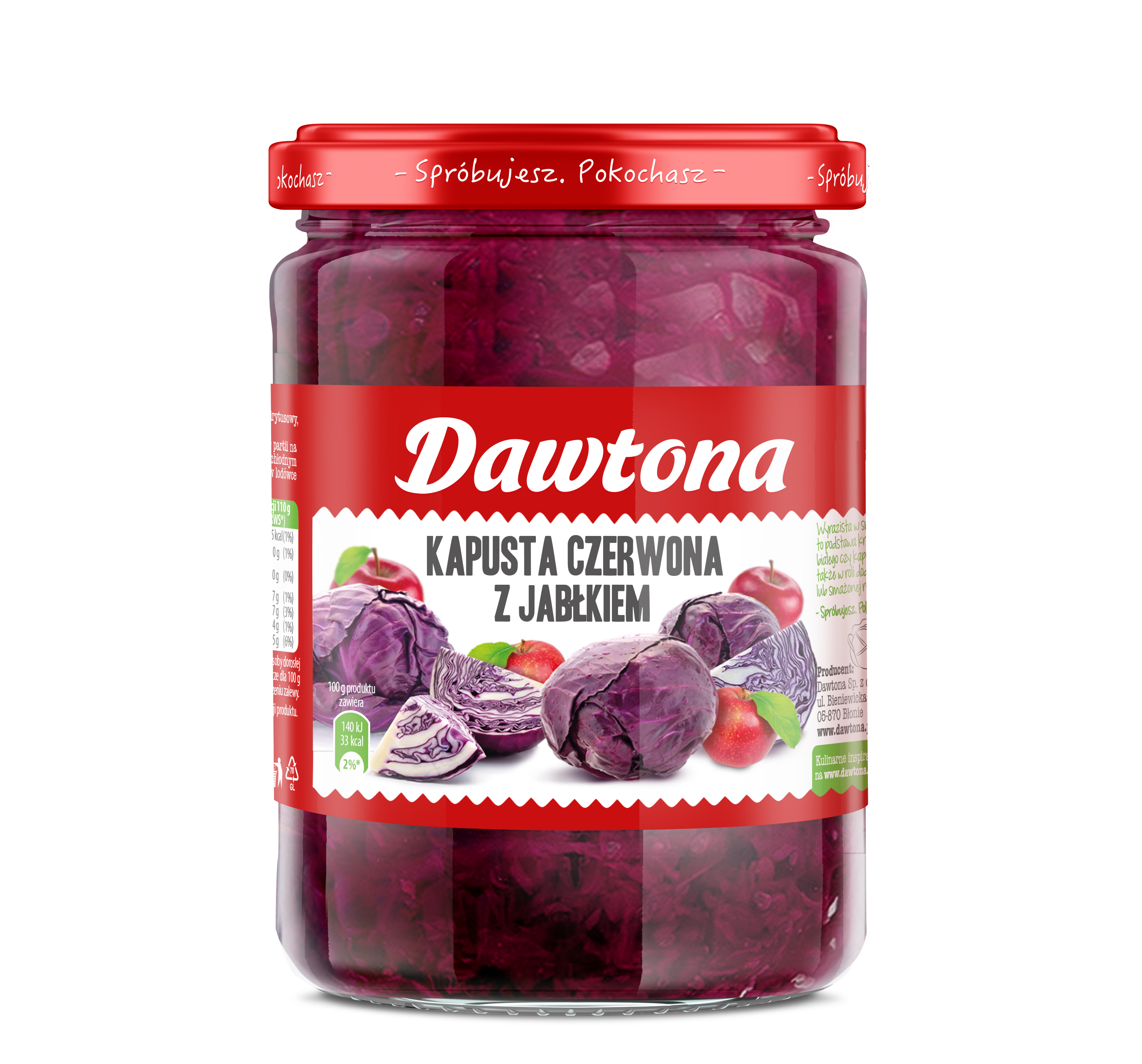 Kapusta Czerwona Z Jabłkiem 500G Dawtona