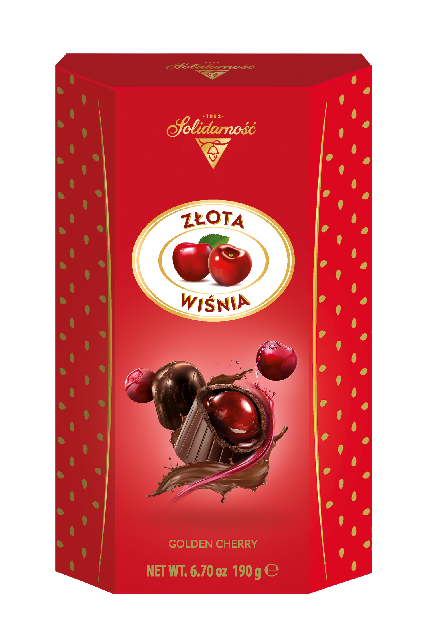 Solidarność Złota Wiśnia W Likierze Czekoladki 190 G