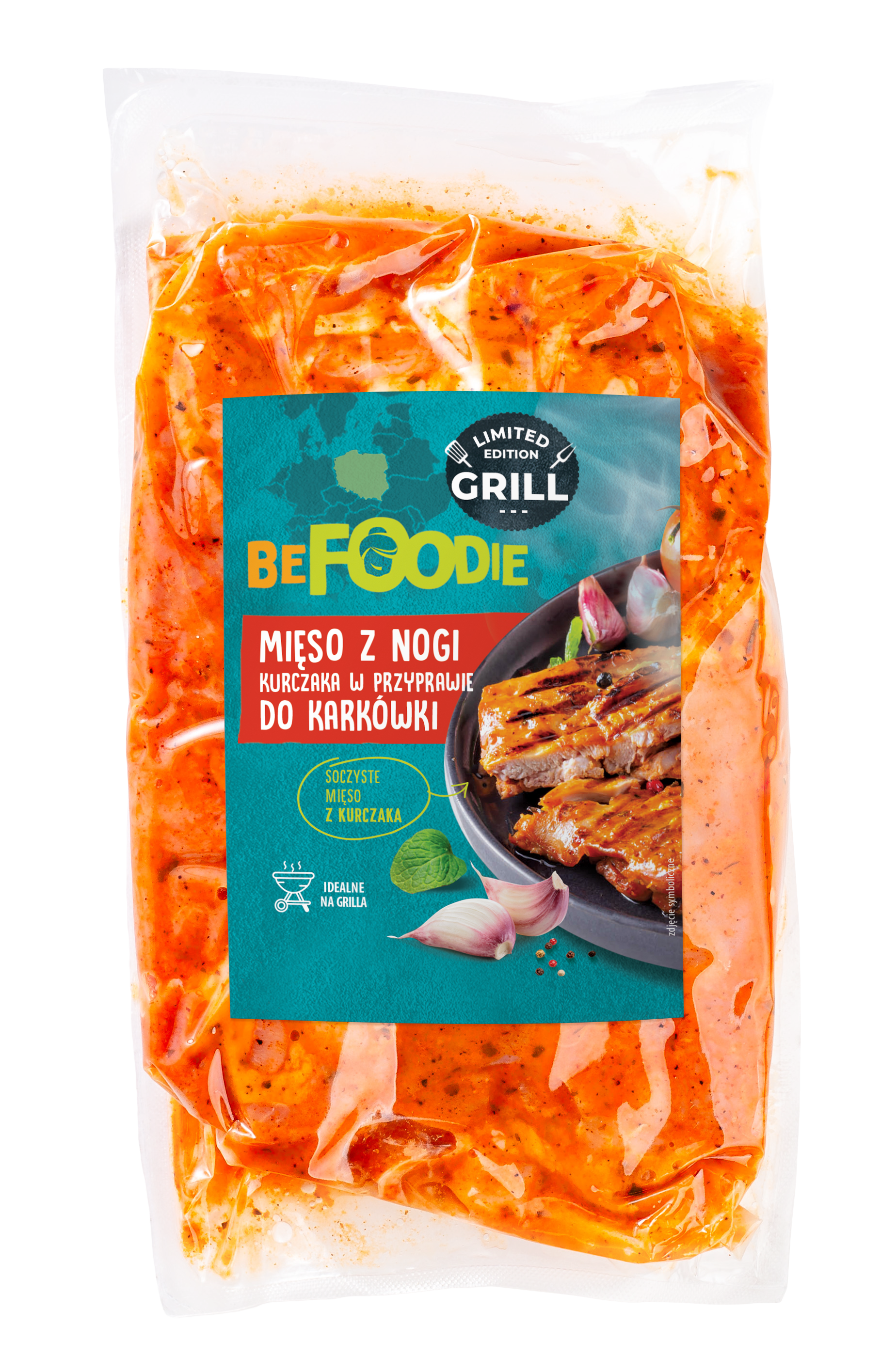 Mięso Z Nogi Kurczaka W Marynacie Do Karkówki Grill Ok 2,5 Kg