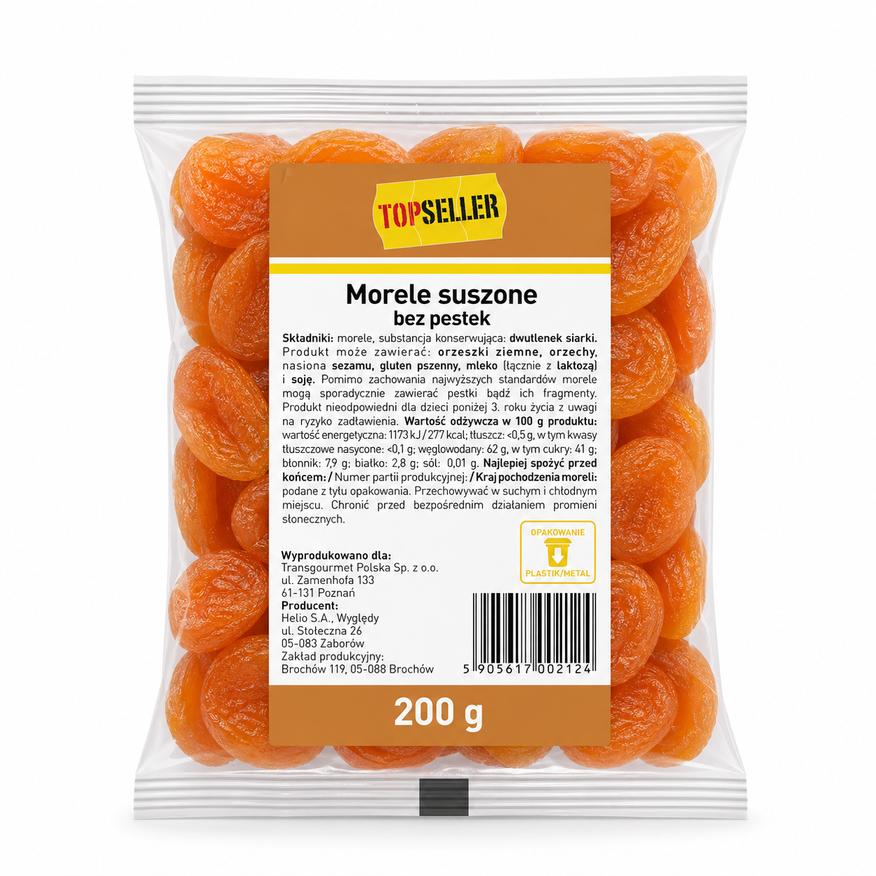Morele Suszone 200 G Topseller
