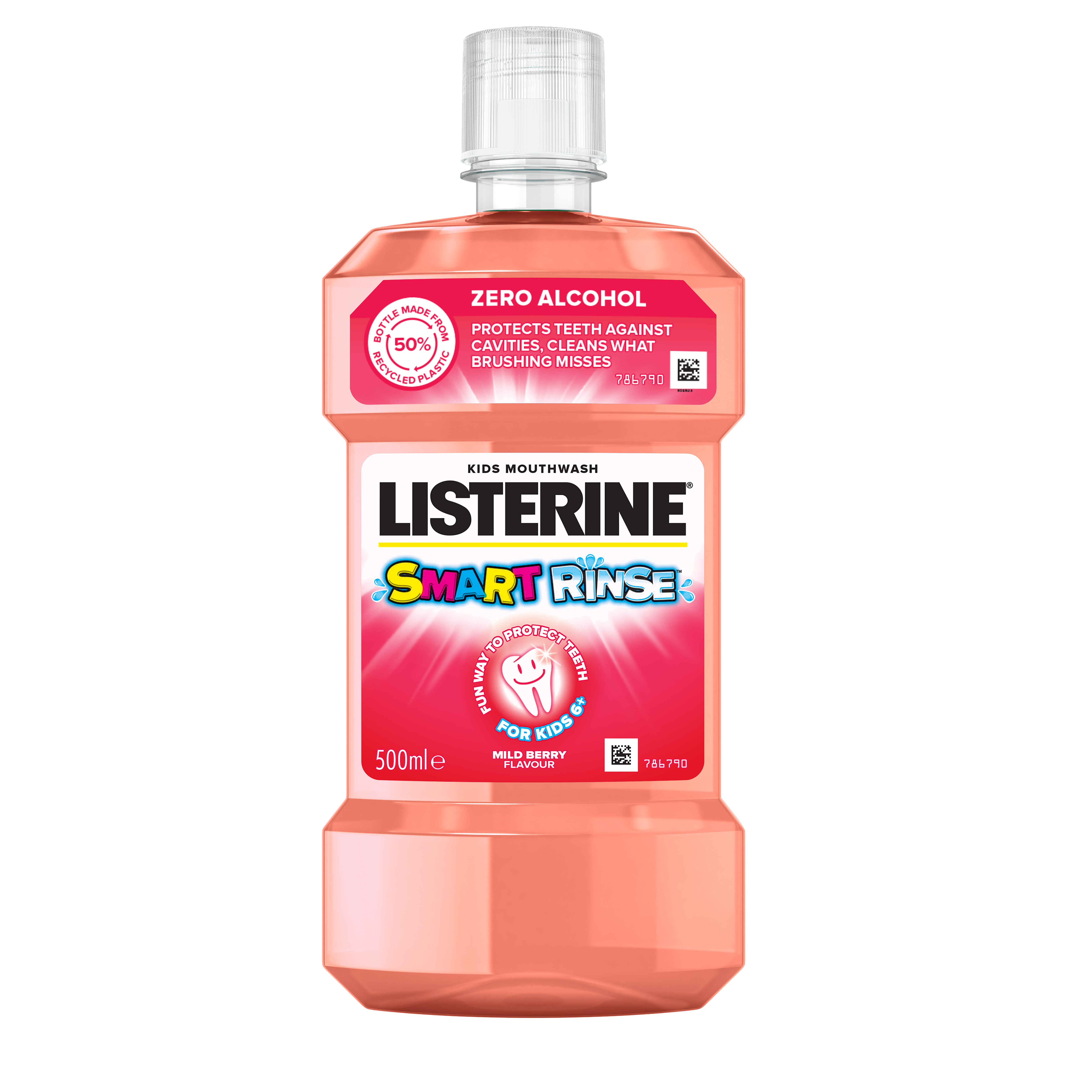 Listerine Smart Rinse Berry Płyn Do Płukania Jamy Ustnej Z Zawartością Fluorku 500 Ml