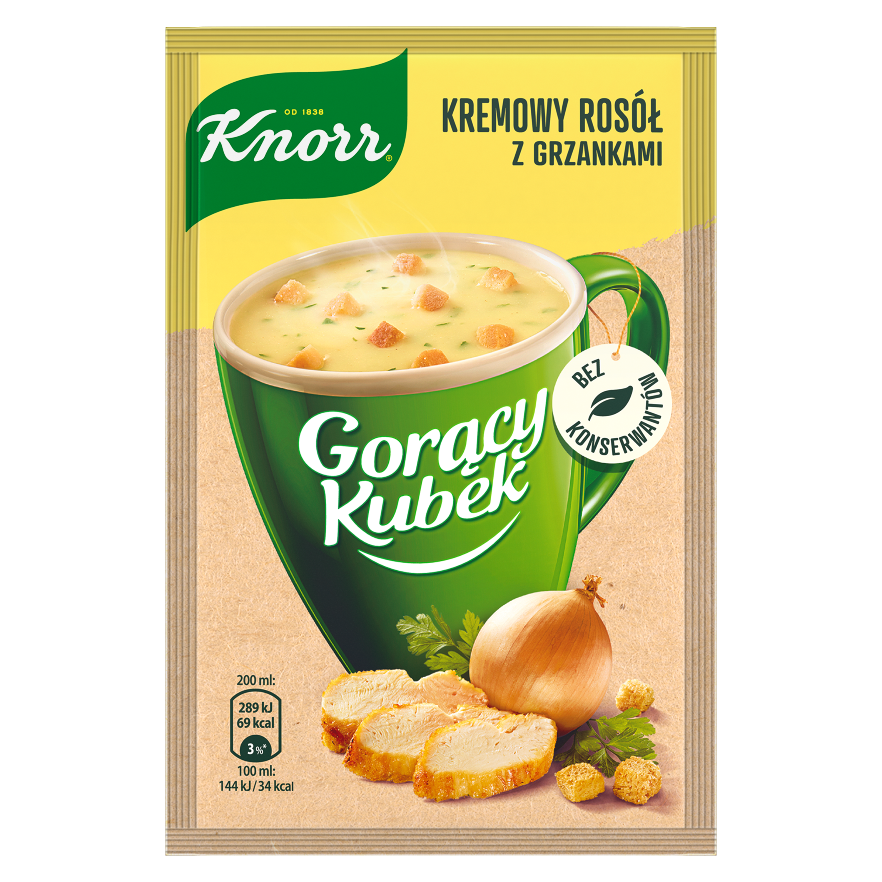 Knorr Gorący Kubek Krem Z Kury Z Grzankami 16G