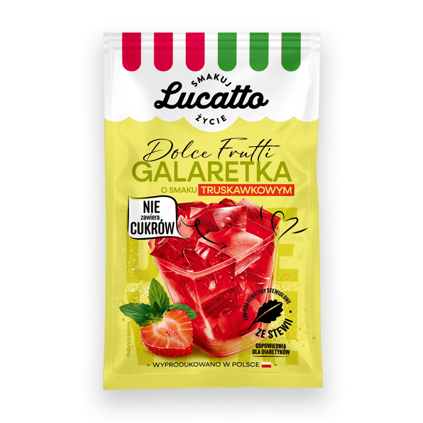 Galaretka Bez Cukru Truskawka Lucatto 30G