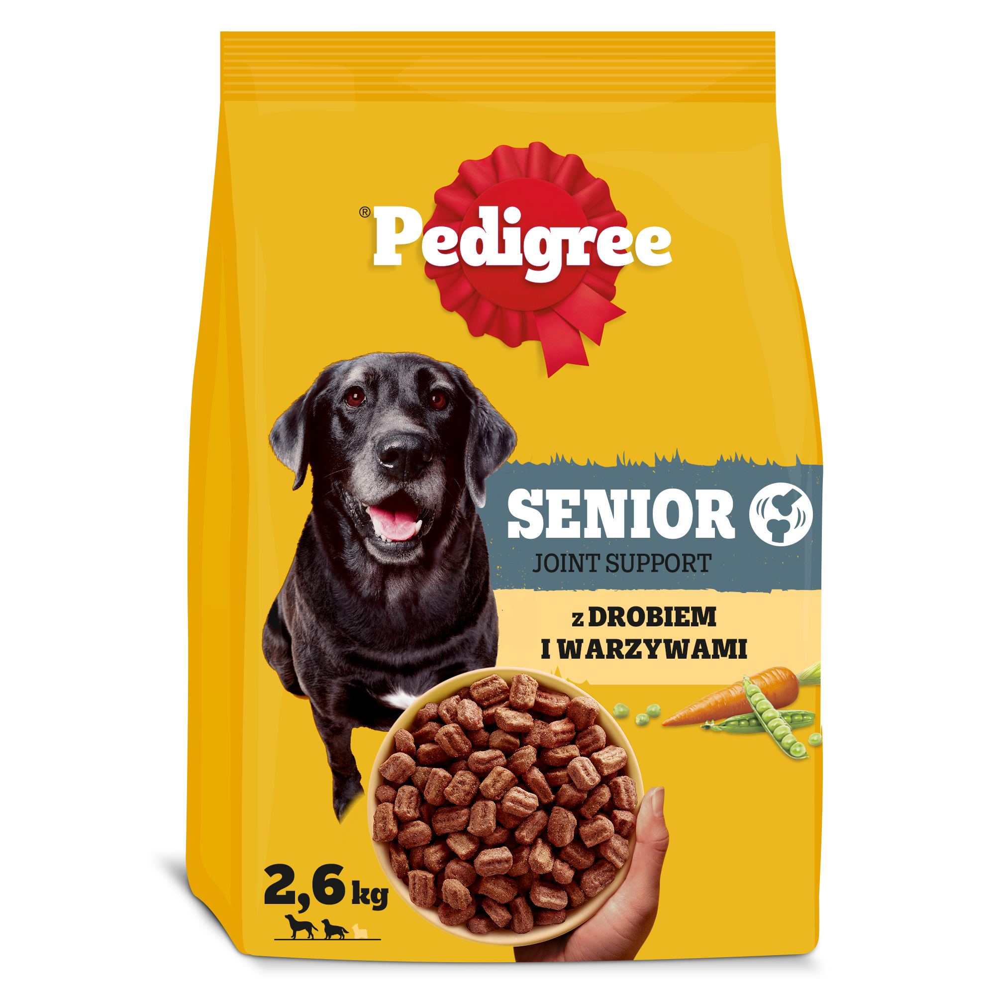 Pedigree Senior Sucha Karma Z Drobiem I Warzywami 2,6 Kg