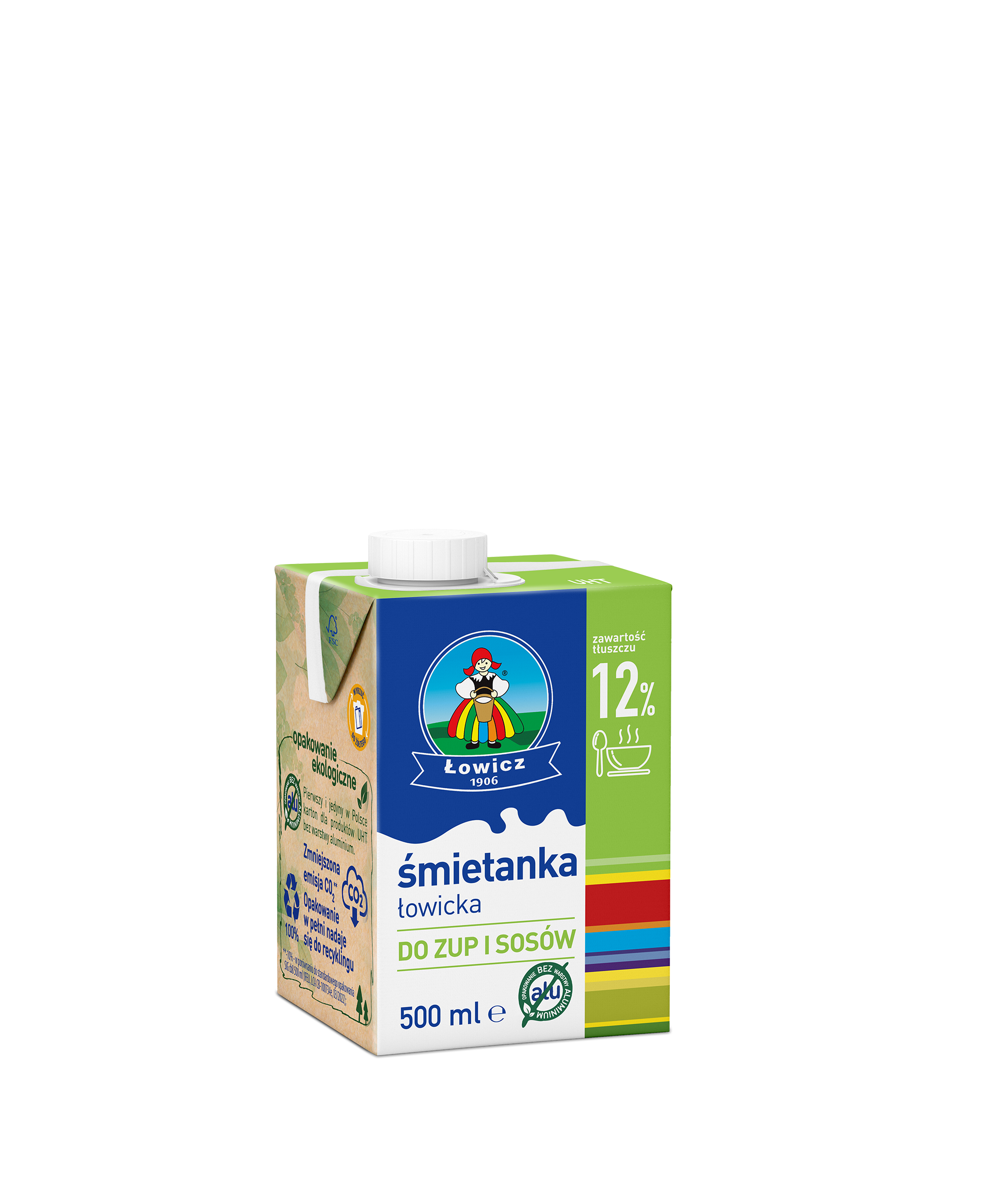 Śmietanka Łowicka Uht 12% 500 Ml Łowicz