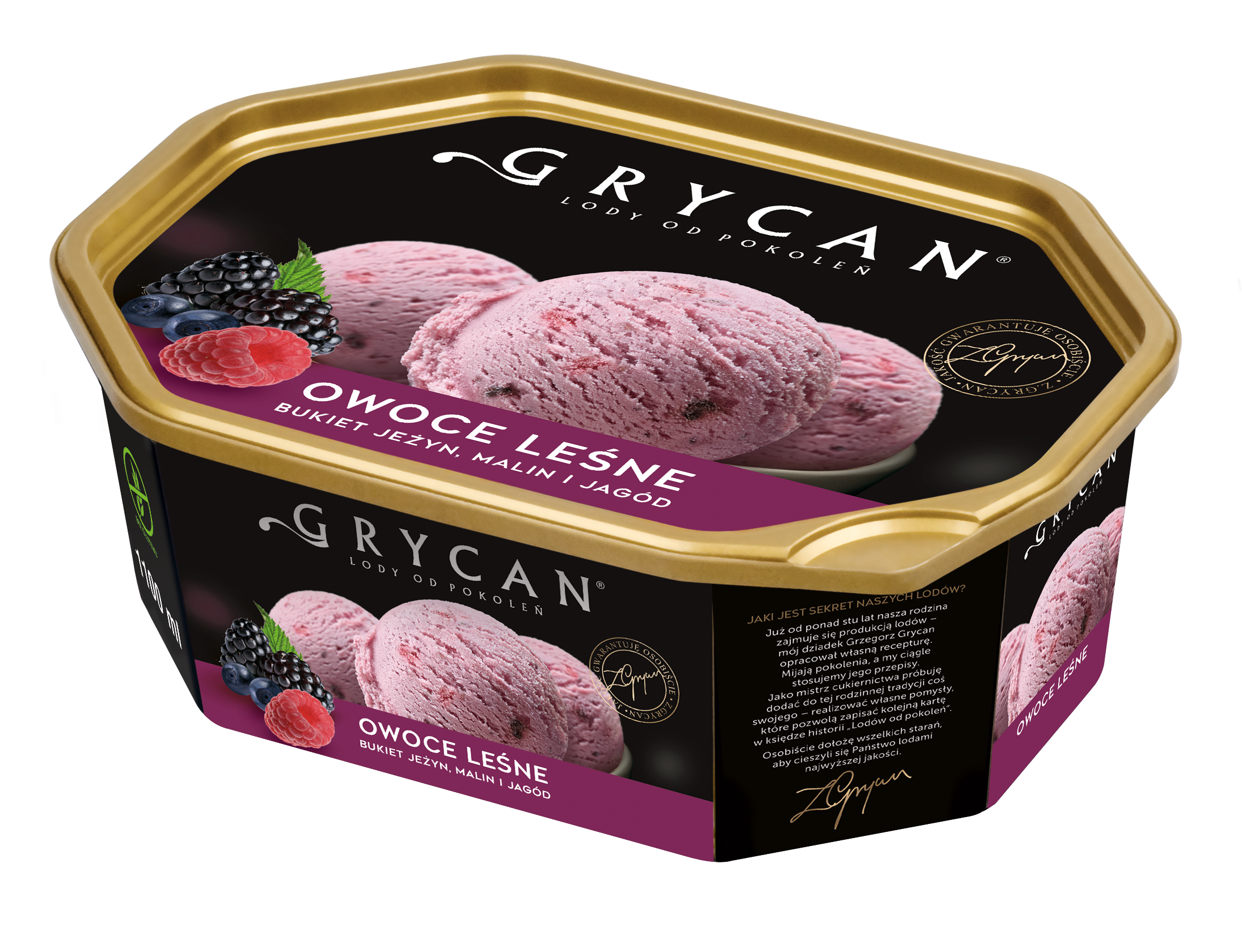 Lody Familijne Owoce Leśne Grycan 1100Ml