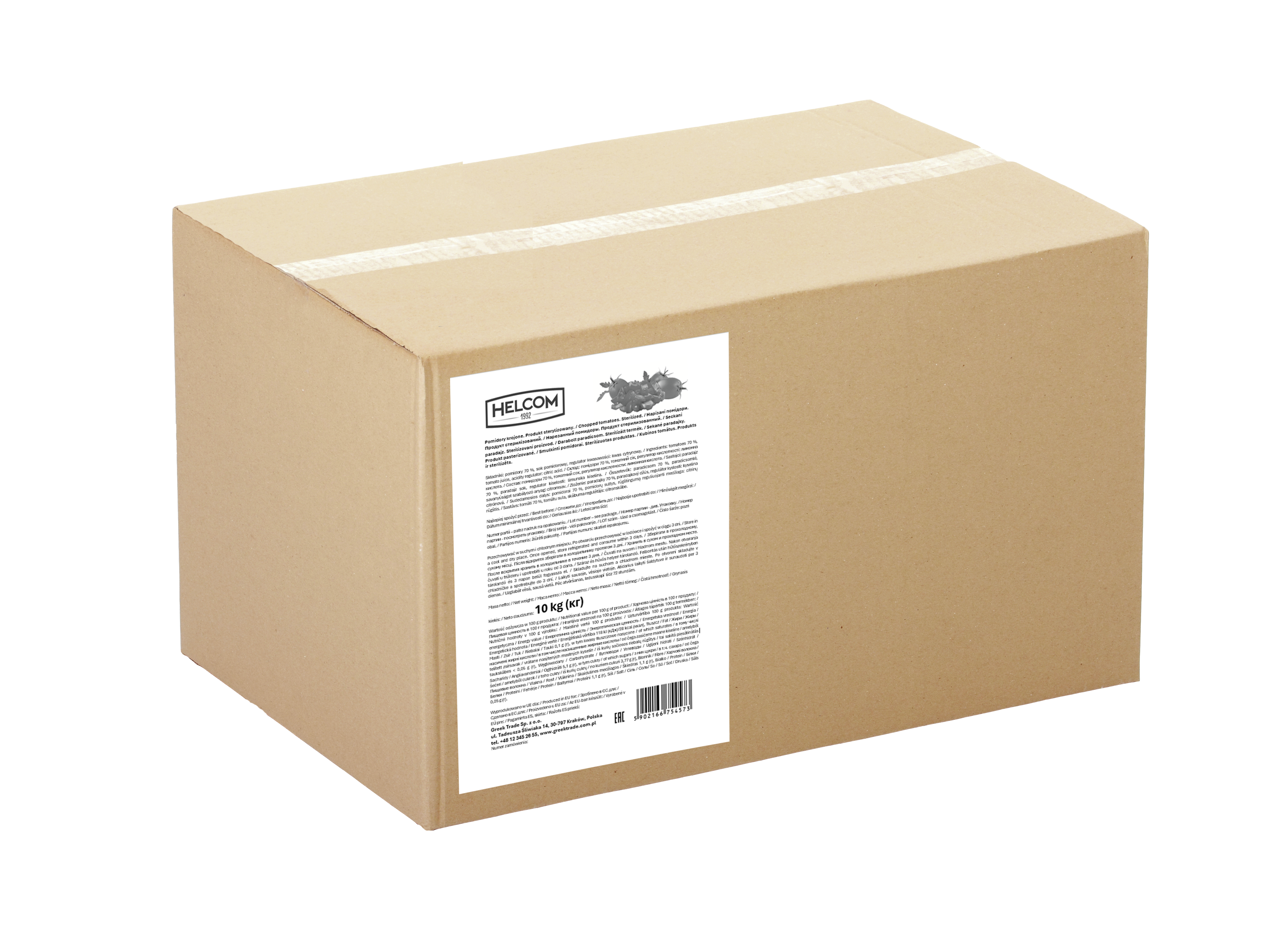 Helcom Pomidory Krojone Pulpa 10 Kg