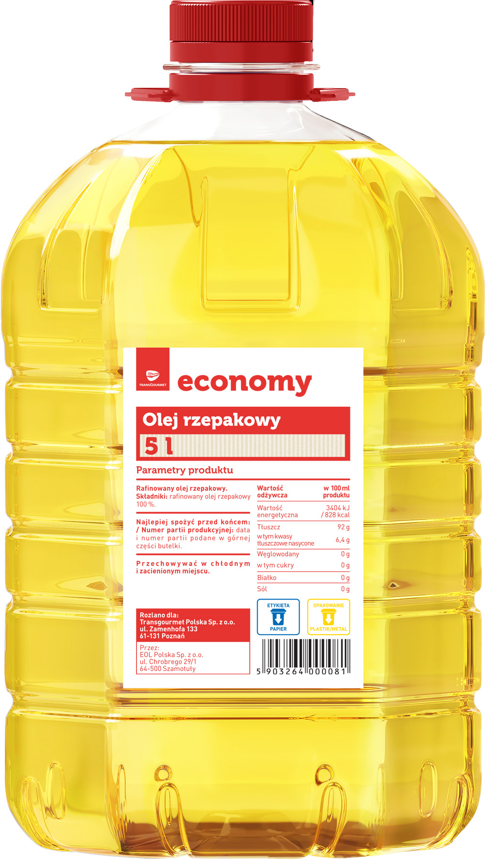 Tge Olej Rzepakowy 5L