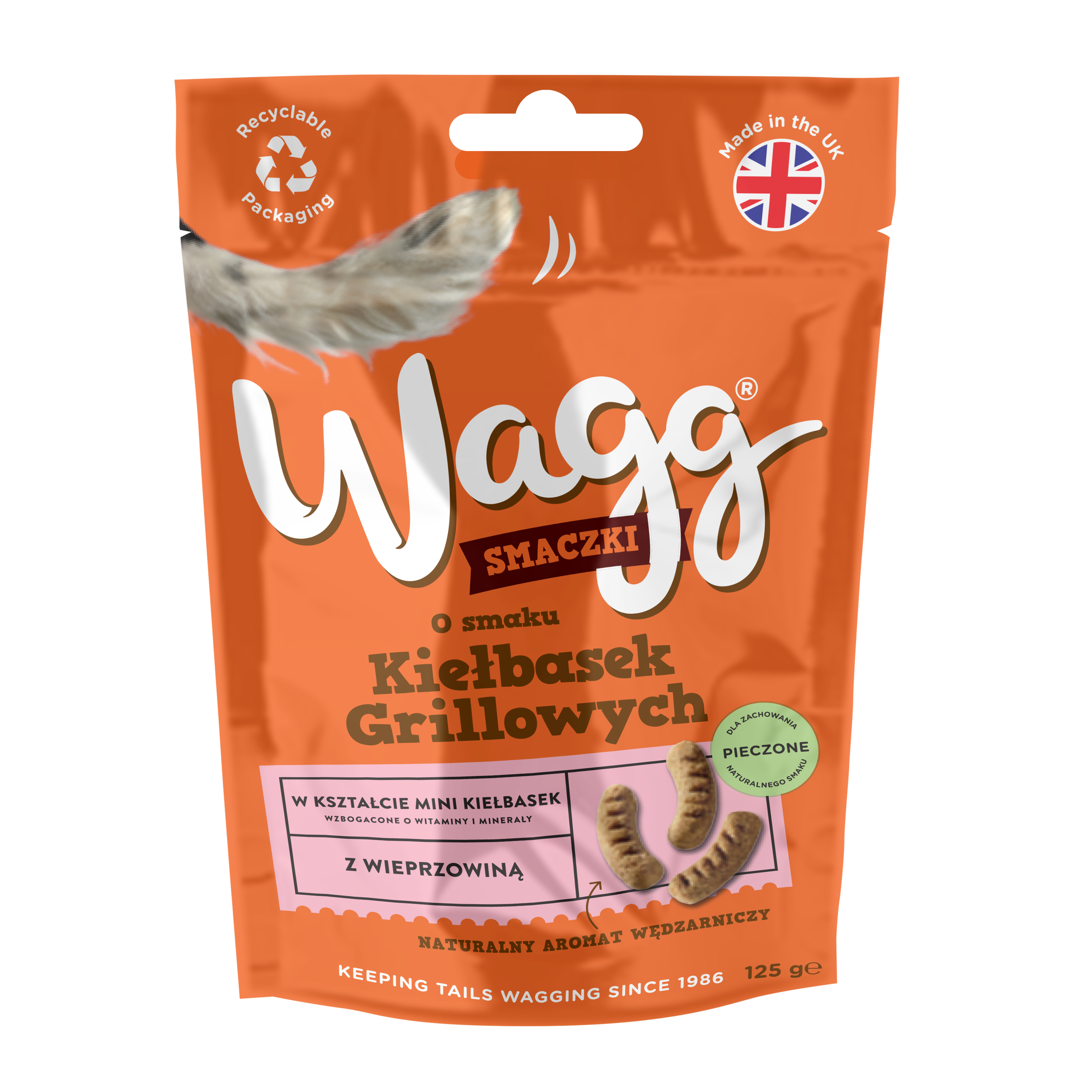 Wagg Smaczki, O Smaku Kiełbasek Grillowych, Przekąski Dla Psów, 125 G