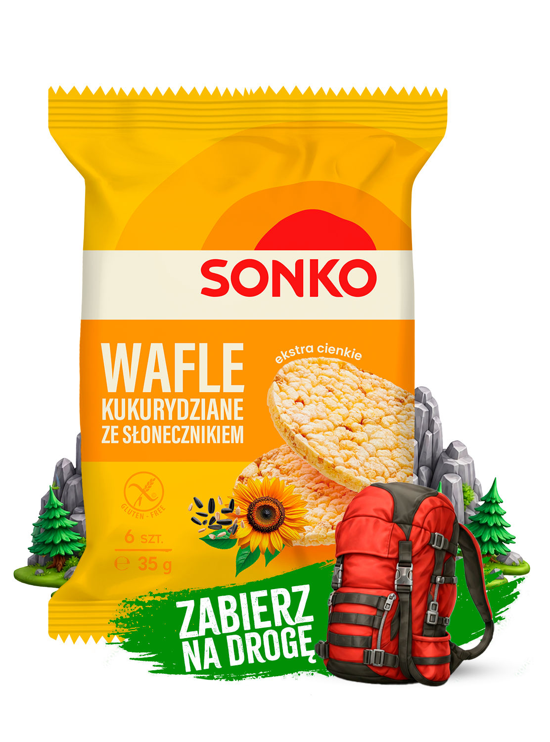 Sonko Wafle Kukurydziane Ze Słonecznikiem 35G