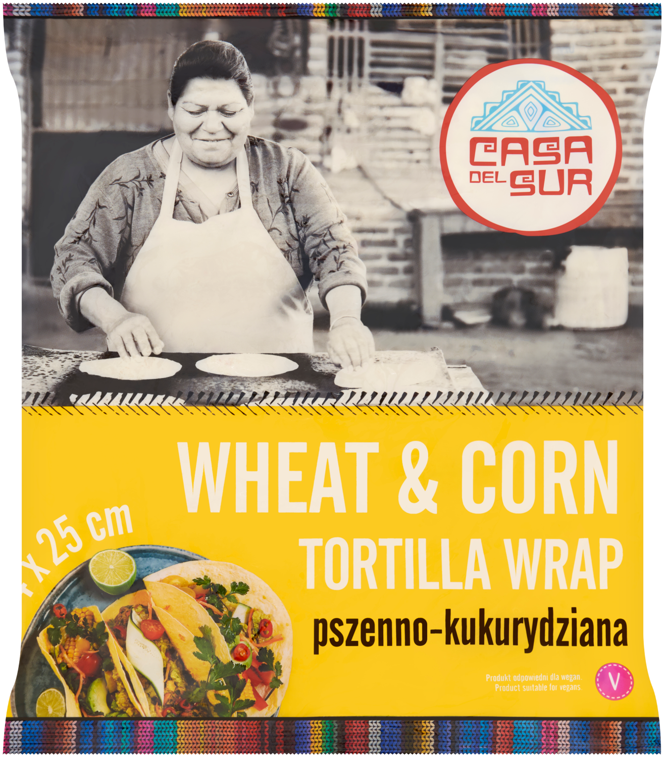 Casa Del Sur Wrap Pszenno-Kukurydziany 25Cm 4Szt 240G