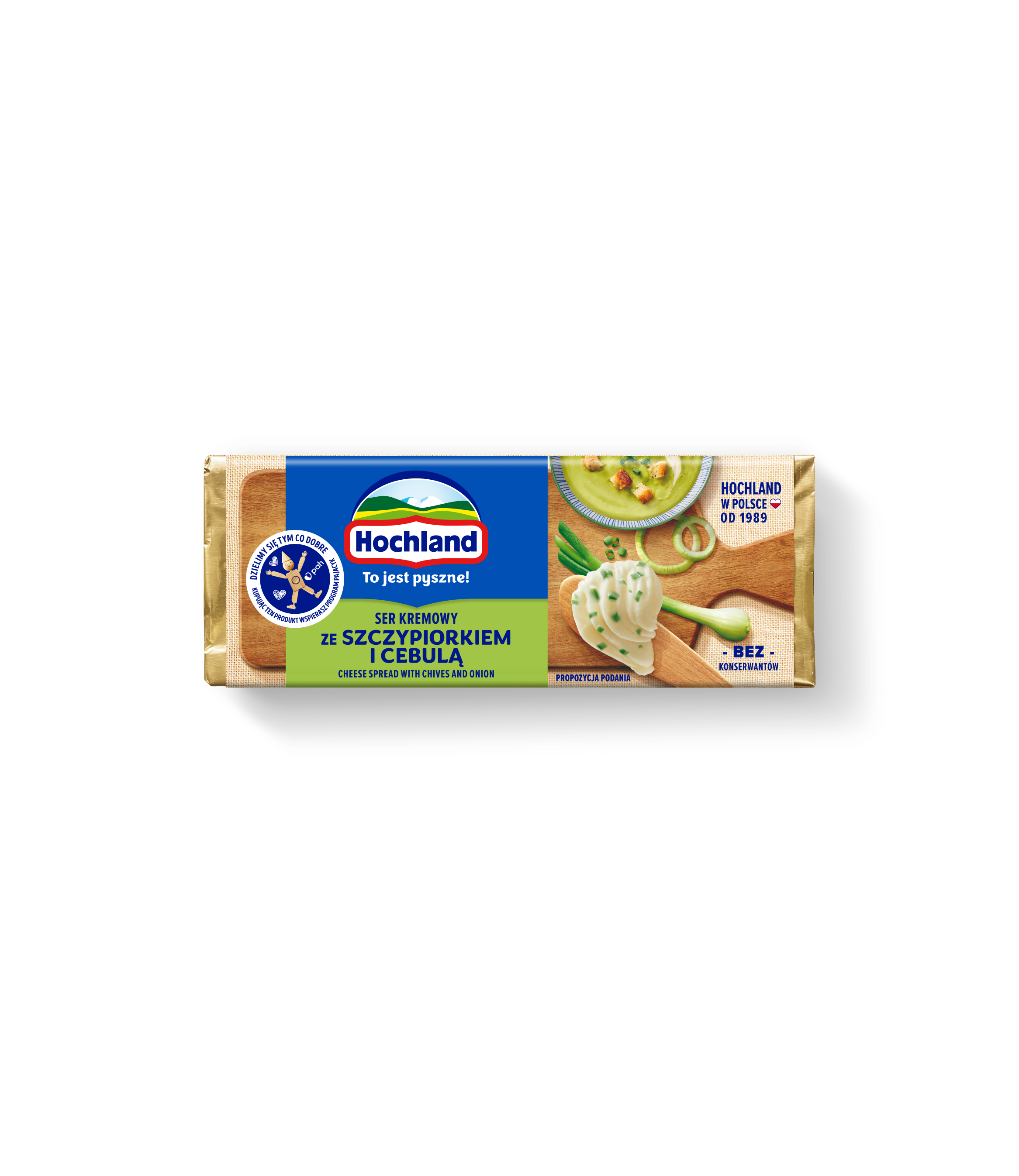 Hochland Ze Szczypiorkiem I Cebulą. Ser Kremowy Topiony W Bloczku 90 G